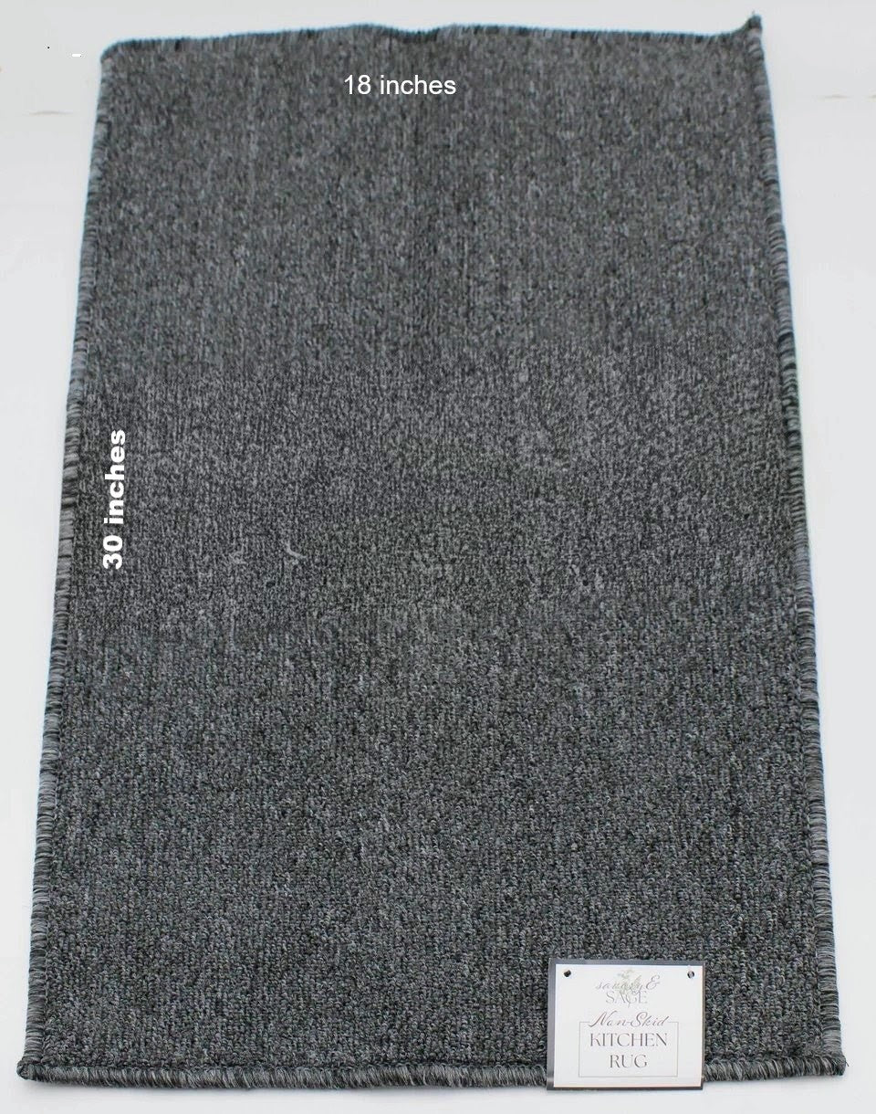KITCHEN RUG  GRAPHITE 18X30