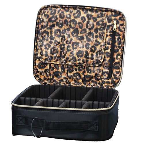 CONAIR MODELLA ORGANIZER COSMETIC CASE ADJUSTABLE COMPARTMENTS 10"X9"-BLACK NI