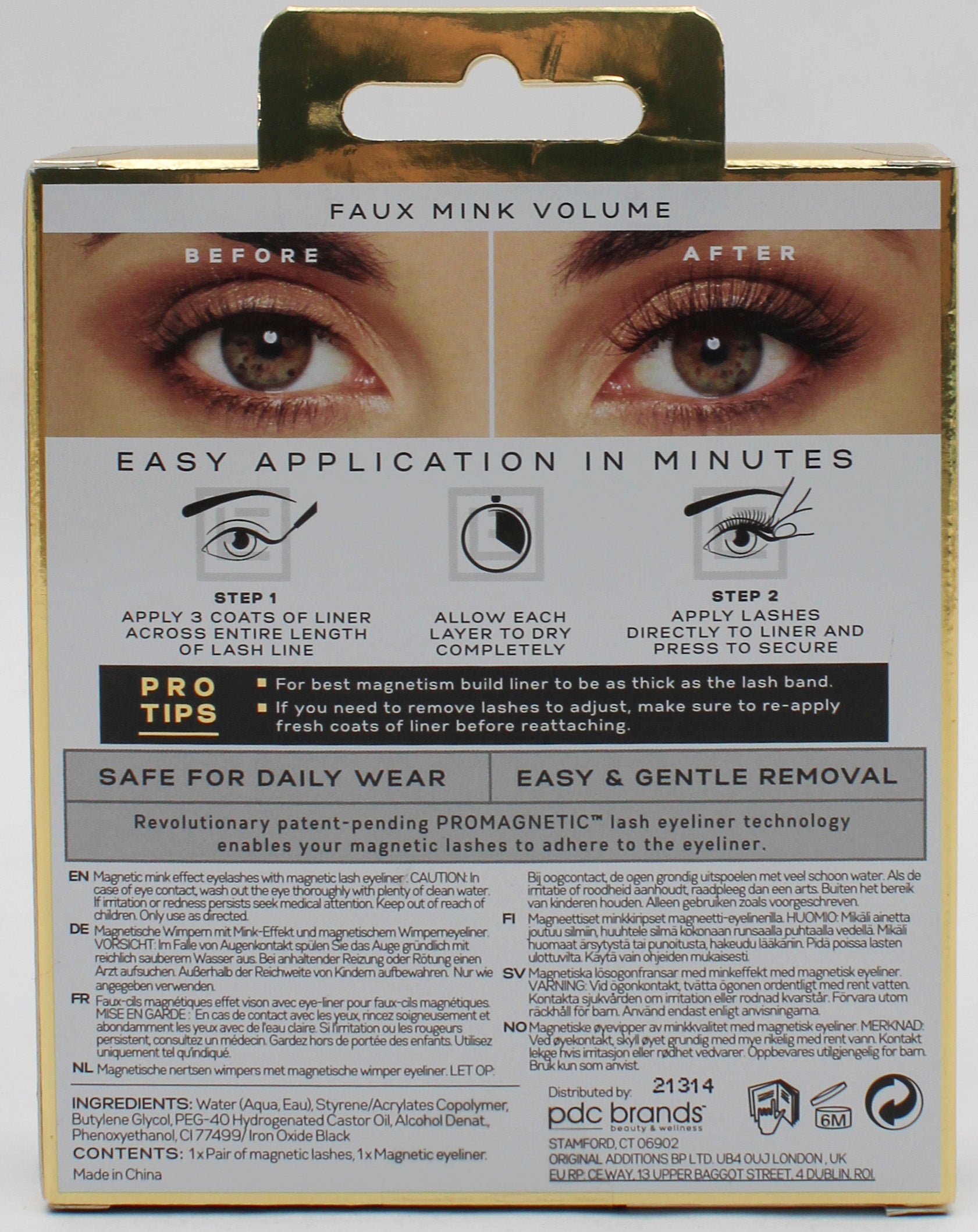 SP EYLURE LONDON PRO MAGNETIC FAUX MINK LASHES 2.5 ML/0.085 FL.OZ