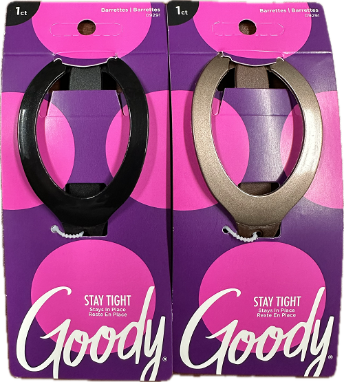 GOODY BARRETTES CLIP OUCHLESS 1CT BLACK/BROWN NI