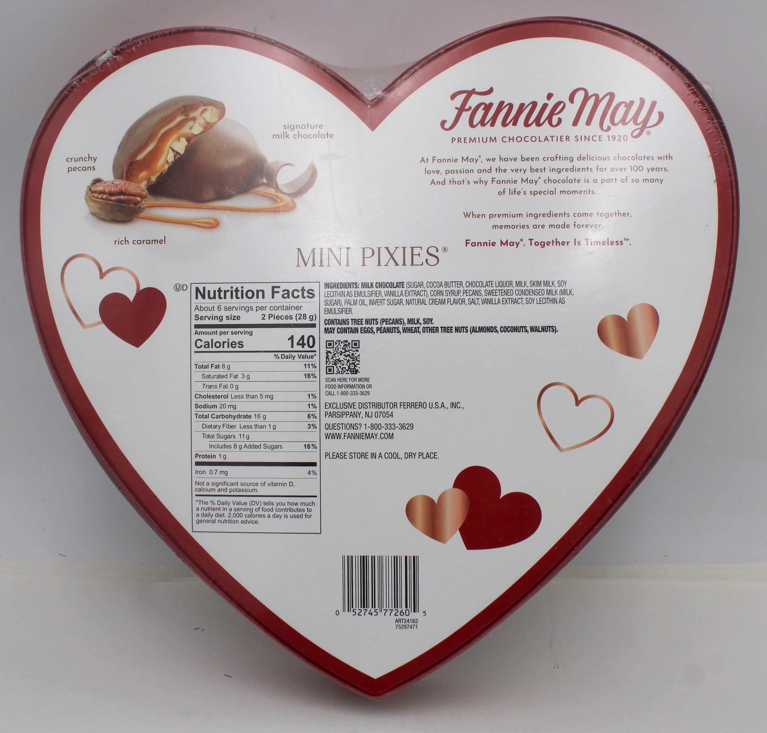 FANNIE MAY MINI PIXIE HEART BOX 6.1 Oz BB 5/21/27