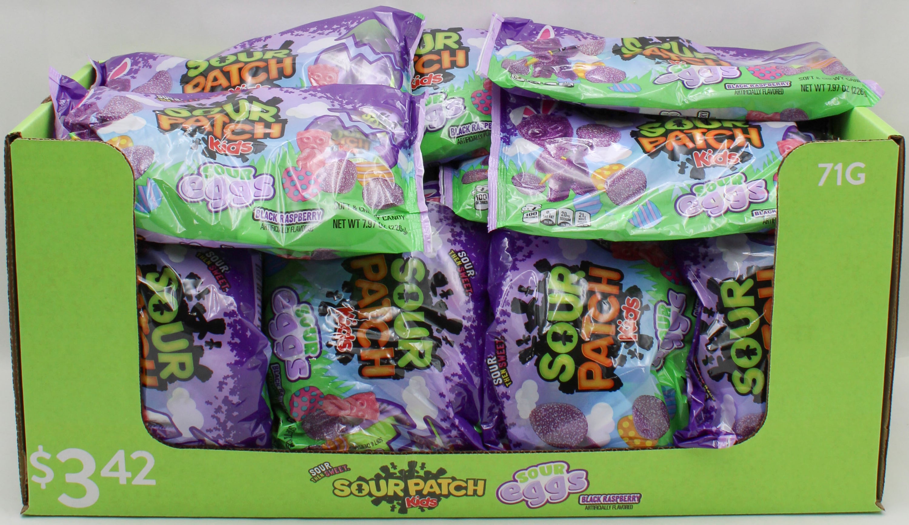 SOUR PATCH KIDS SOUR EGGS BLACK RASPBERRY 7.97 Oz BB 12/8/26
