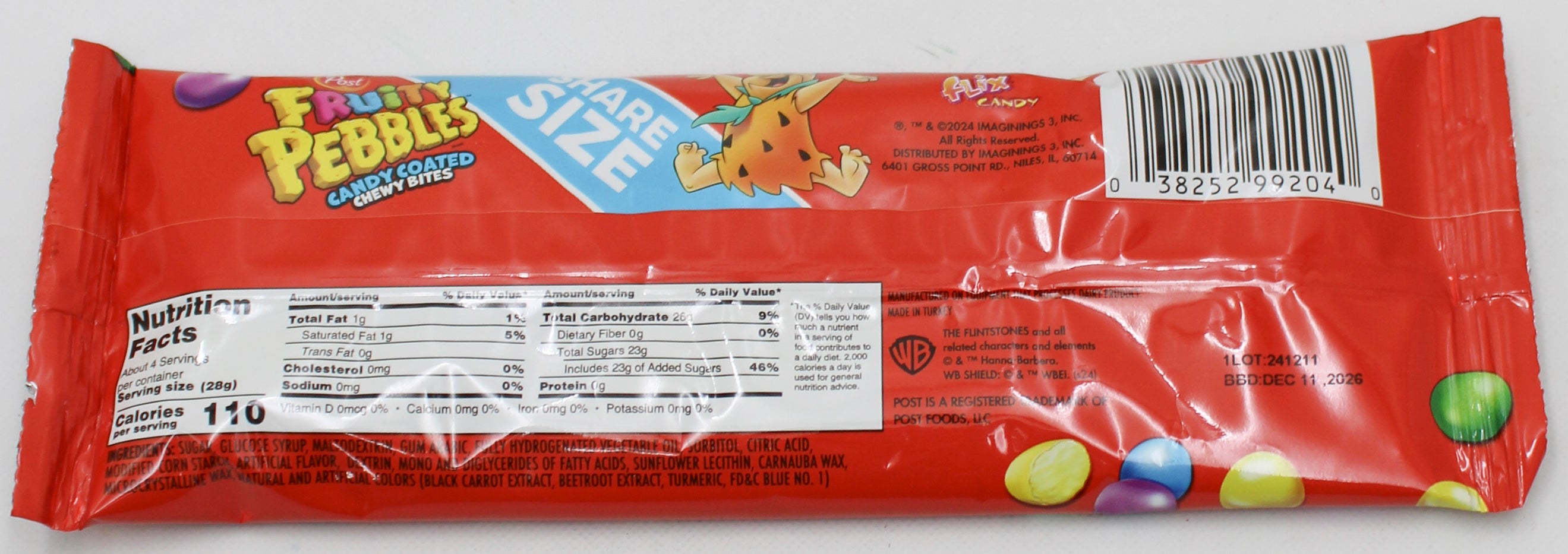 FRUITY PEBBLES CHEWY BITES SHARE SIZE 12/11/26