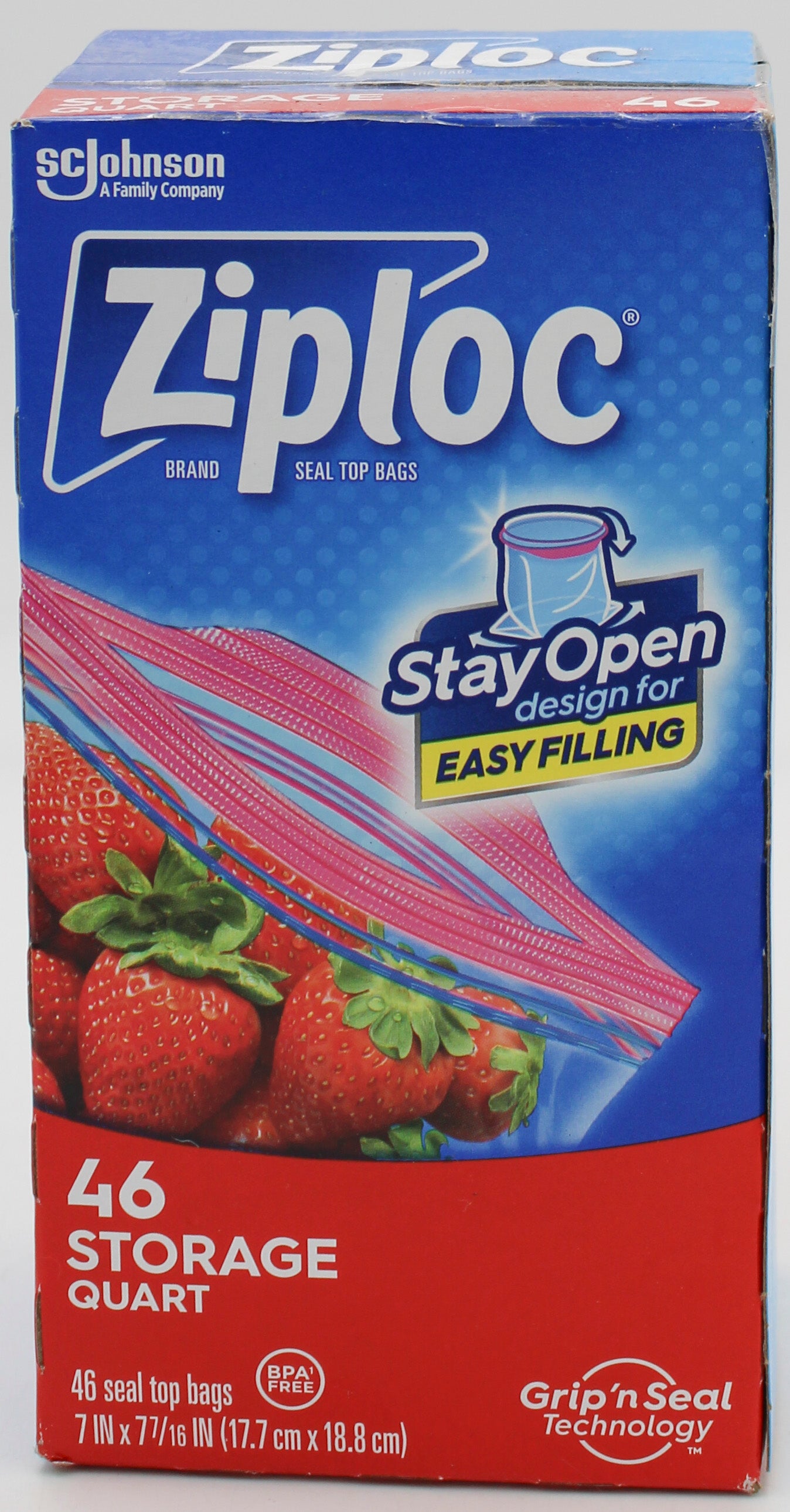 SP ZIPLOC BAGS STORAGE 46CT QUART (IMPERFECT) NO UPC