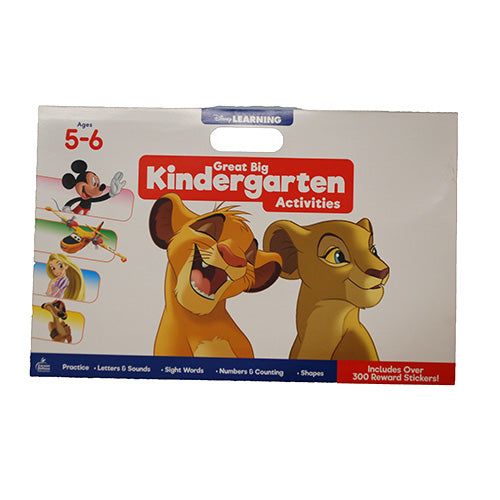 DISNEY LEARNING GREAT BIG KINDERGARTEN ACTIVITY BOOK AGES 5-6 17X11   PP $18.99