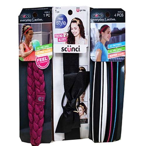 SP SCUNCI HAIRWRAPS/BANDS 1/6CT AST NI