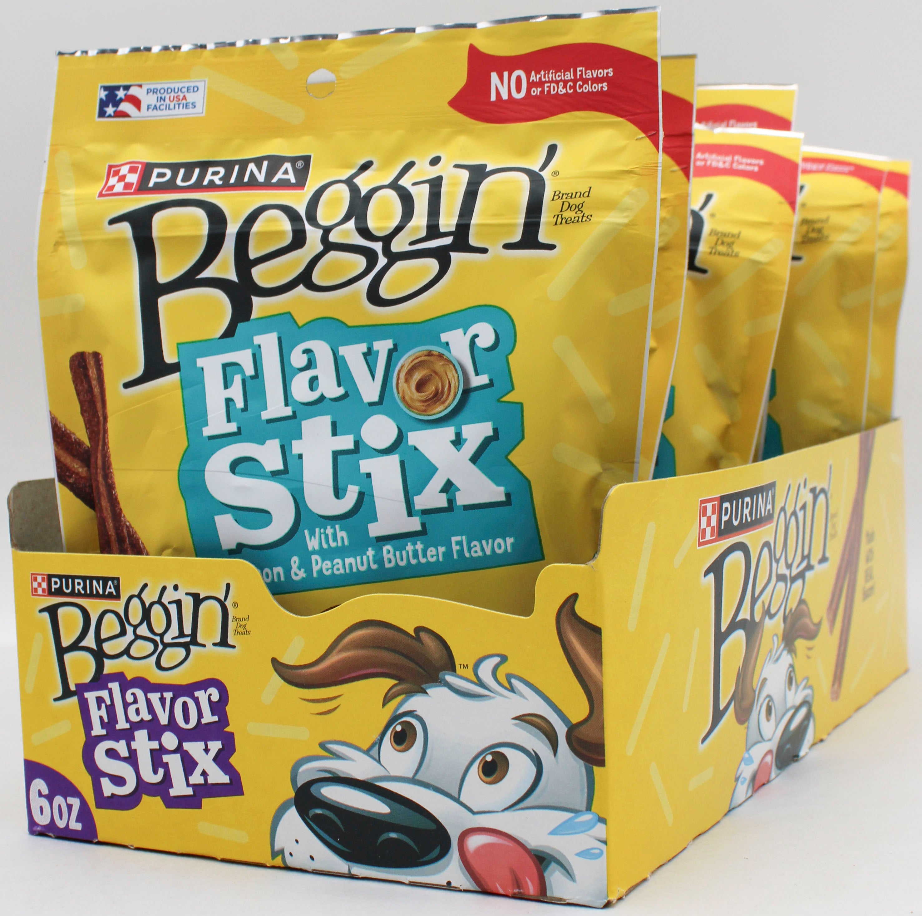 PURINA BEGGIN FLAVOR STIX PB BACON 6oz. BB 12.31.26 NI