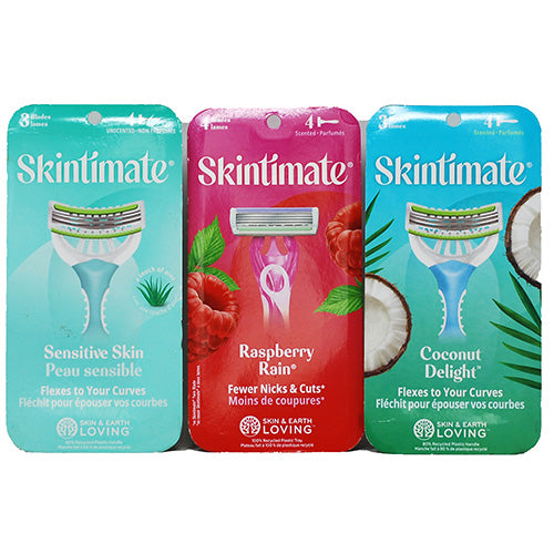 SP SKINTIMATE 4 ASSORTED SCENTED RAZORS (9 PIECES ASSORTMENT)