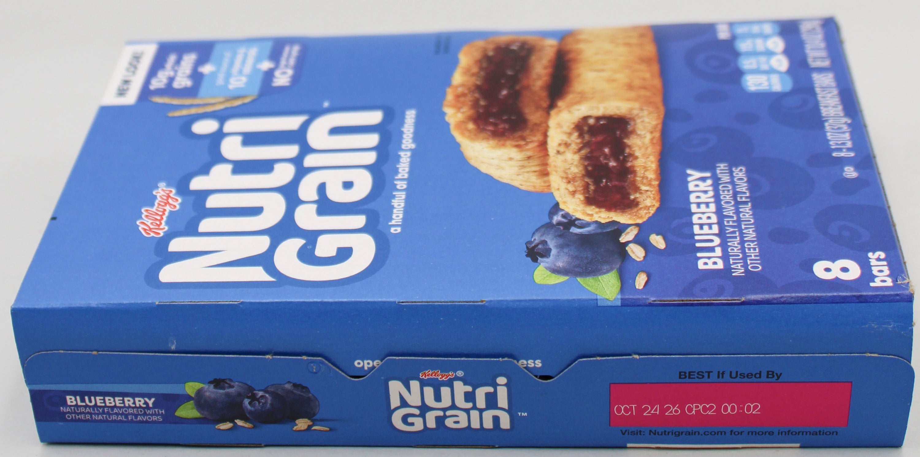 NUTRI-GRAIN BLUEBERRY BAR 8CT 10.4OZX12 BB 10/24/26 NI