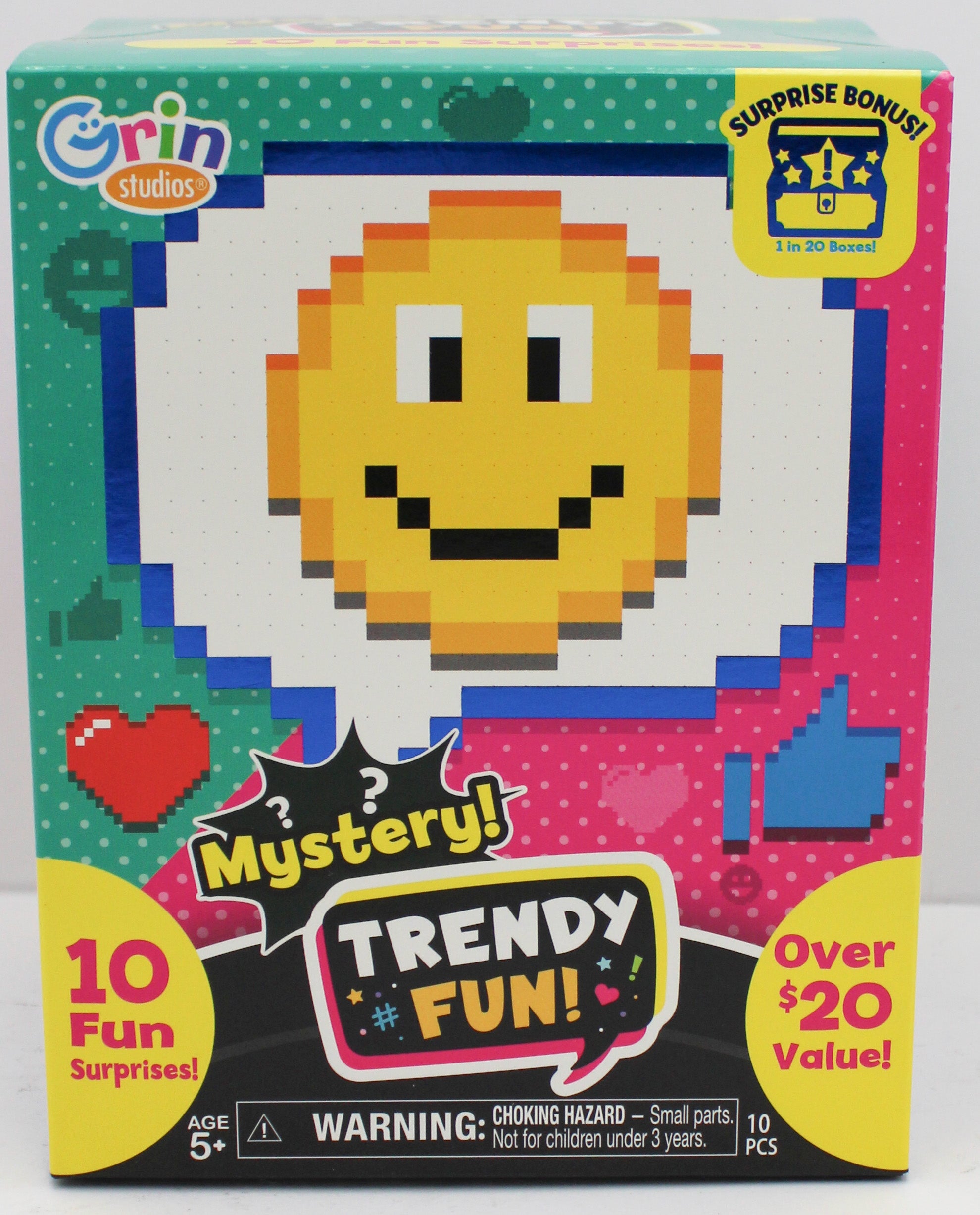 10 FUN TRENDY MYSTERY SUPRISES IN BOX 5.5in x 5.5in x 7in