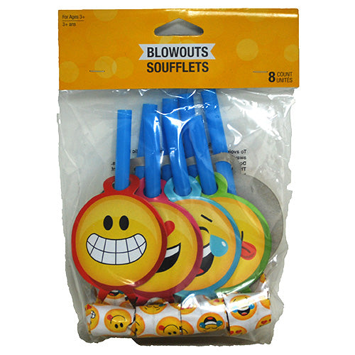 PARTY BLOWOUTS 8CT-SHOW YOUR EMOJIONS