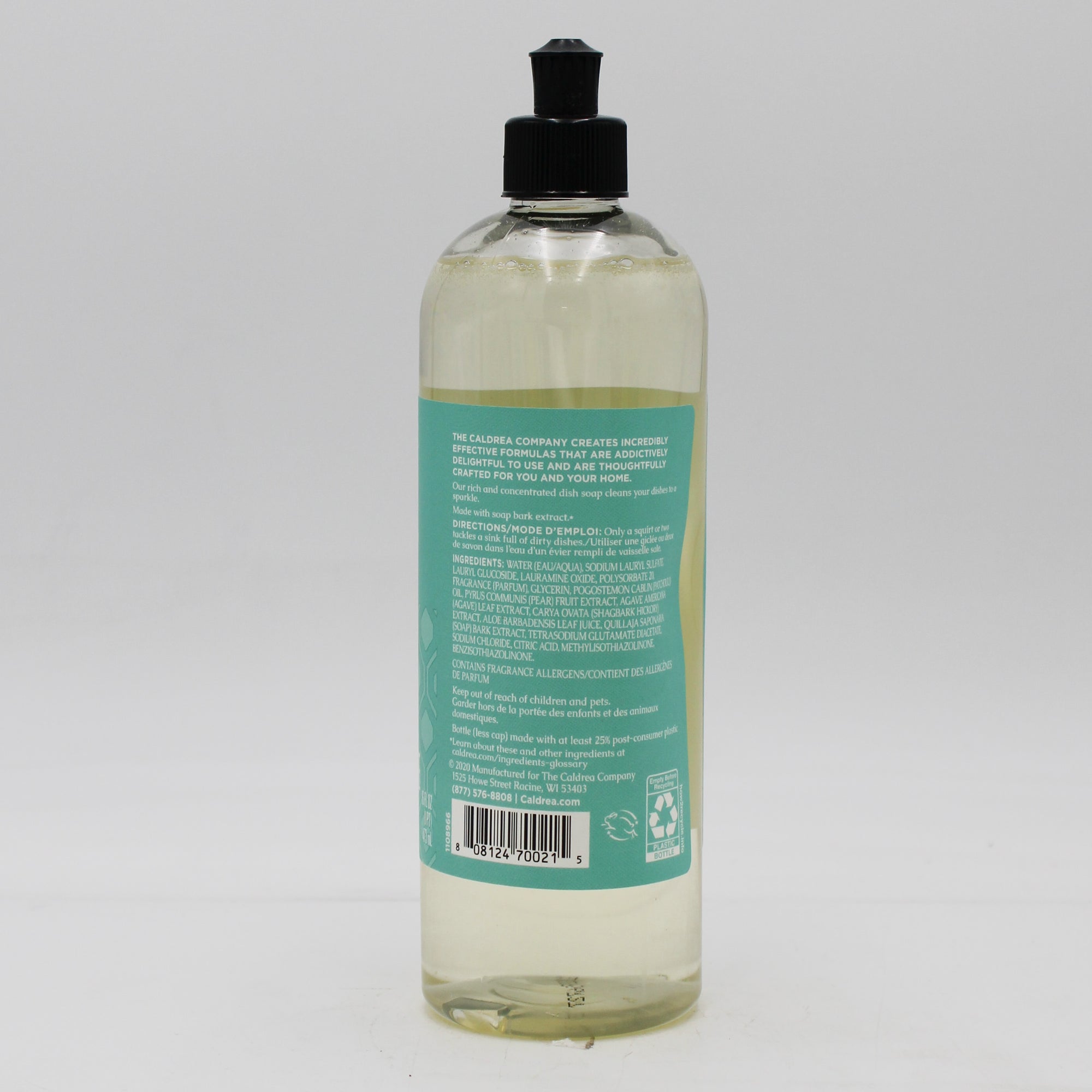 CALDREA DISH SOAP PEAR BLOSSOM AGAVE 16oz US,