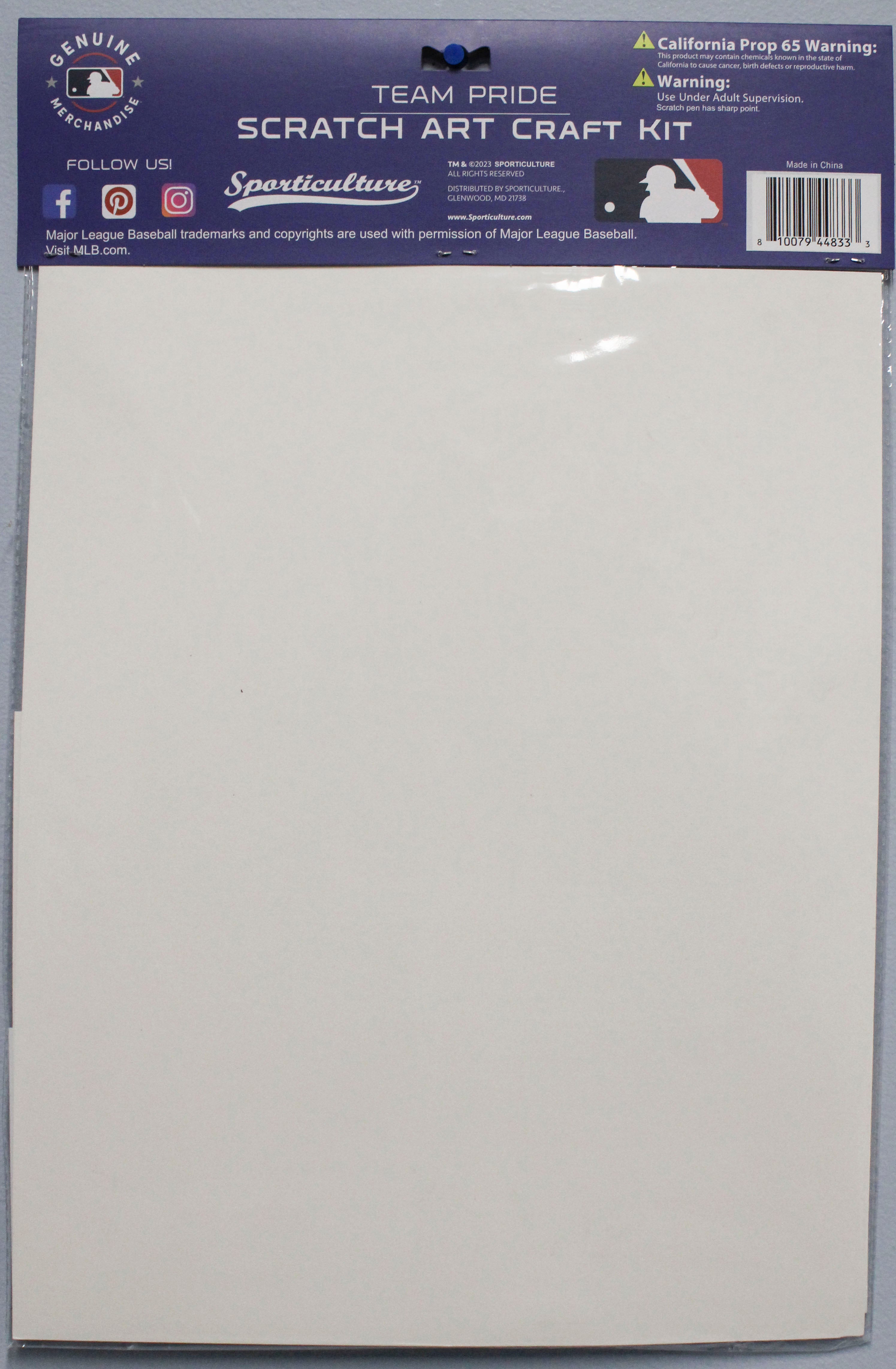 TEXAS RANGERS SCRATCH ART CRAFT KIT