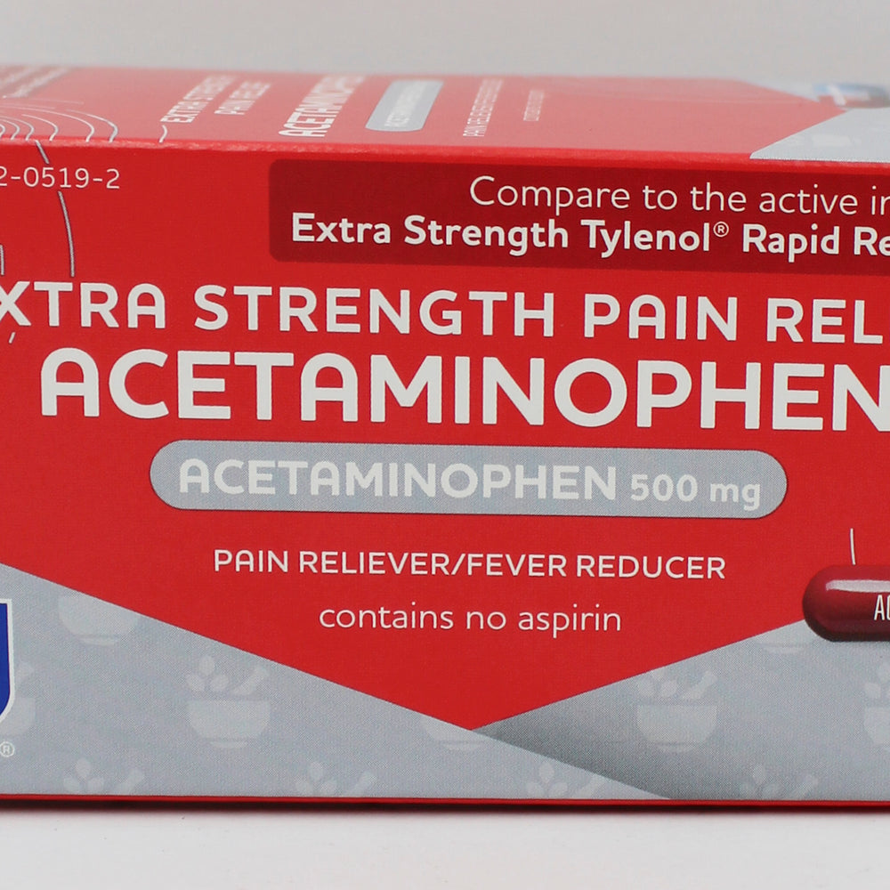 RITE AID PAIN RELIEF ACETAMINOPHEN EXTRA STRENGTH RAPID RELEASE GELCAPS 100ct EXP 12/15/2027 COMPARES TO Tylenol