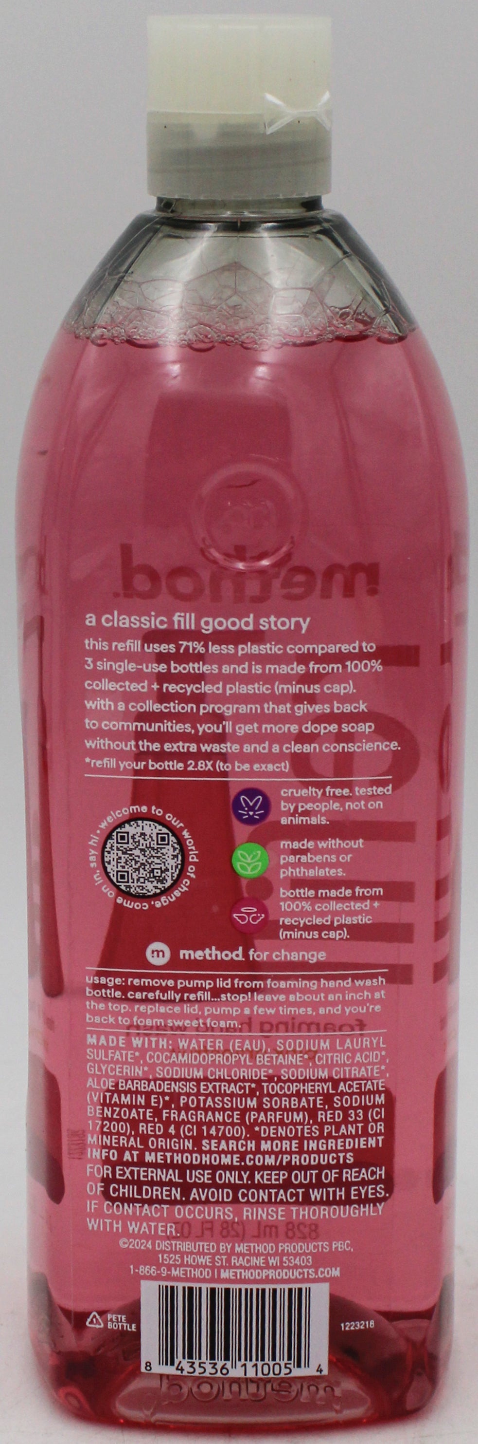 SP METHOD FOAMING HAND WASH REFIIL 28oz PINK GRAPEFRUIT