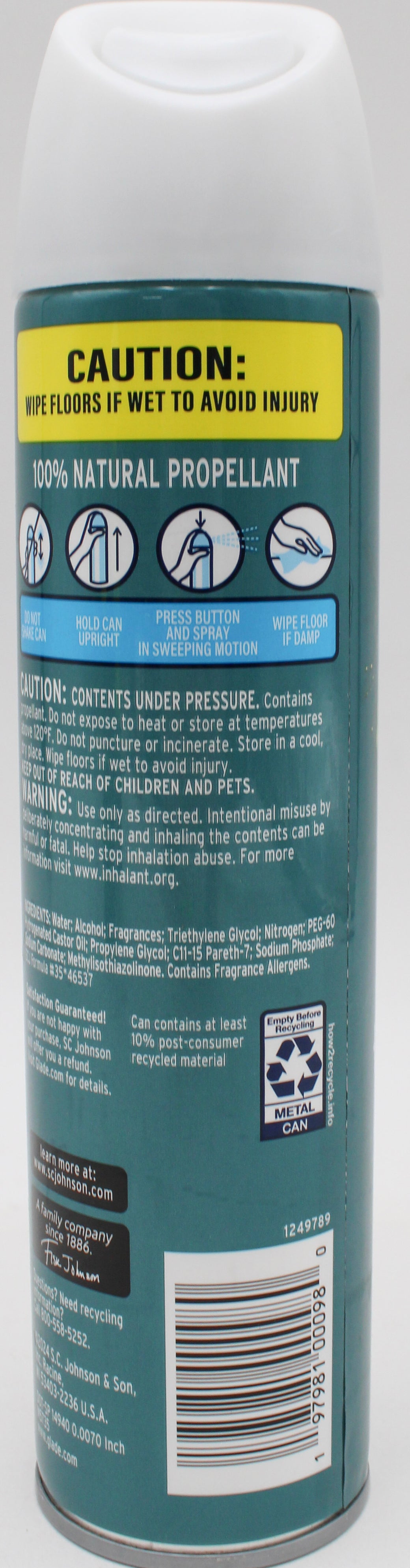 GLADE AEROSOL SPRAY BERGAMOT & EUCALYPTUS 8.0oz US