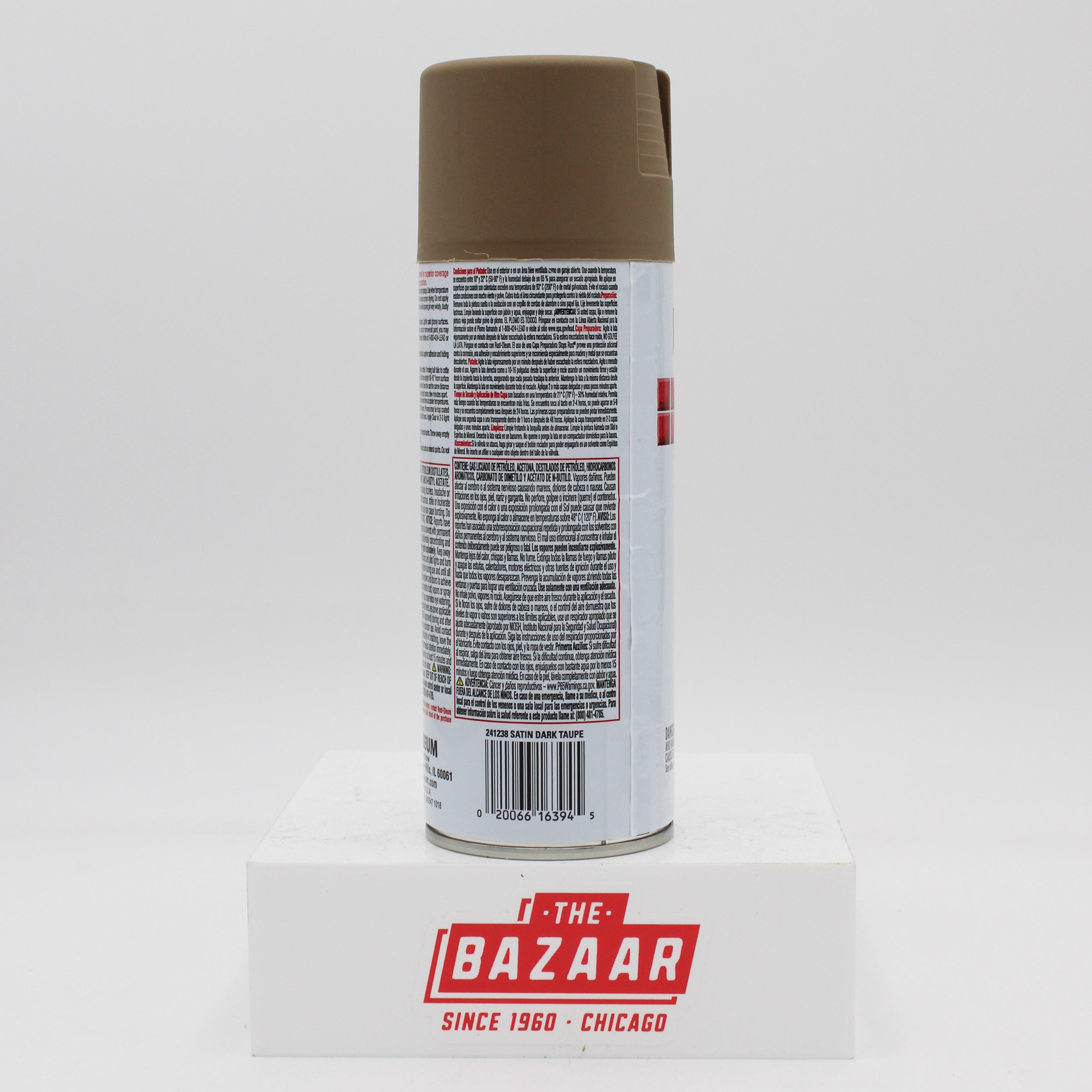 RUST-OLEUM STOPS RUST SPRAY PAINT 12 oz. SATIN DARK TAUPE NI