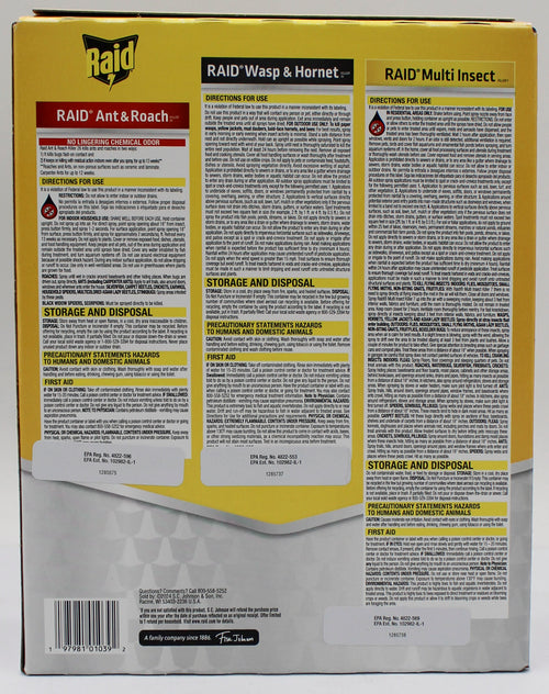 RAID ASSORTED 3 PACK 15oz/17.5oz PALLET DISPLAY US