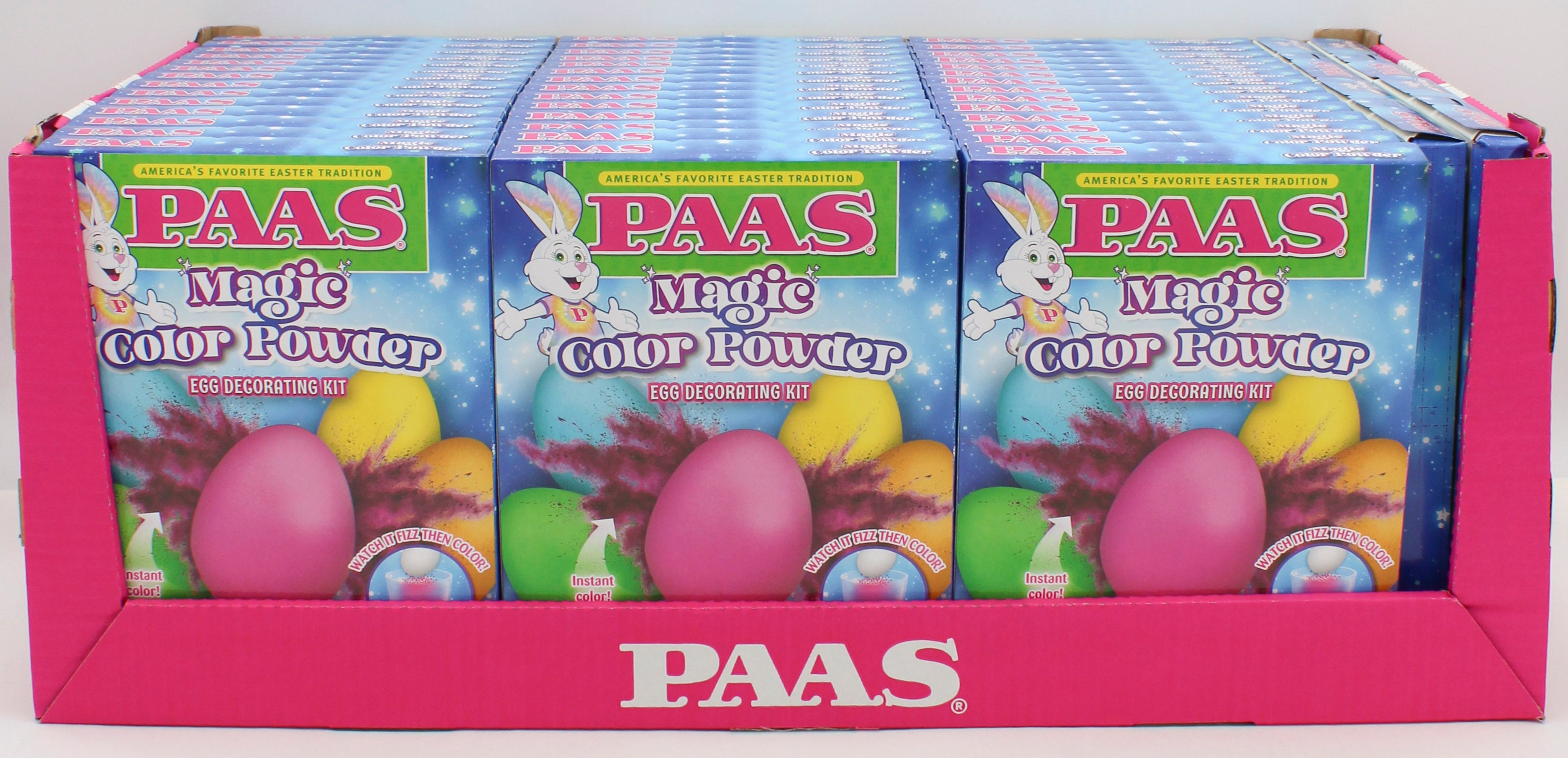 PAAS MAGIC COLOR POWDER EGG DECORATING KIT SHELF TRAY
