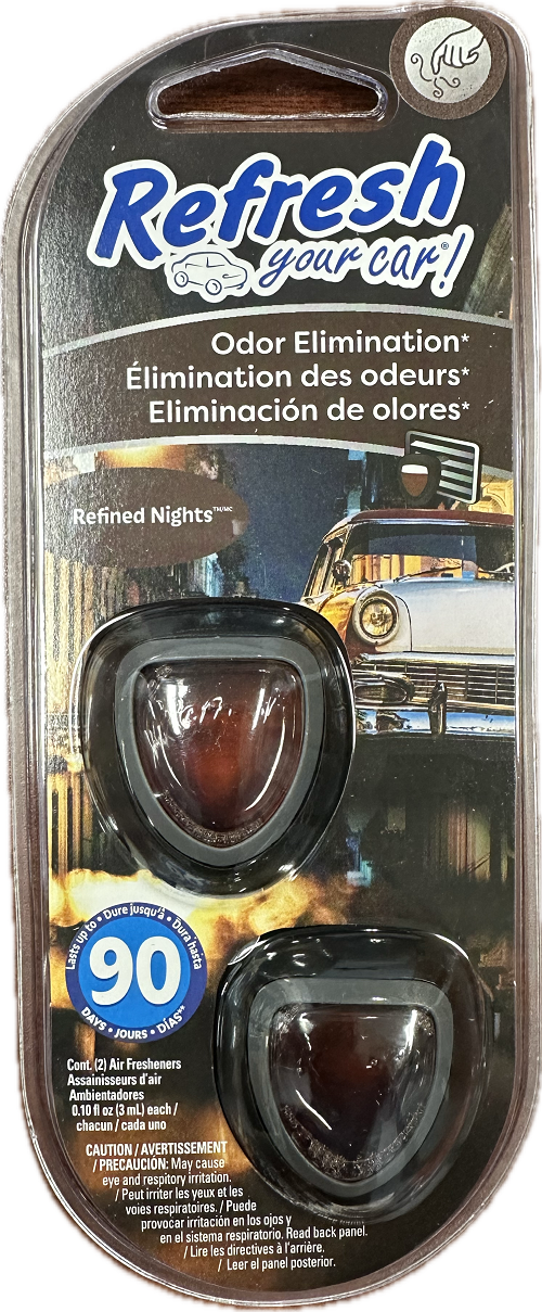 REFRESH YOUR CAR MINI DIFFUSER 0.10oz REFINED NIGHTS NI