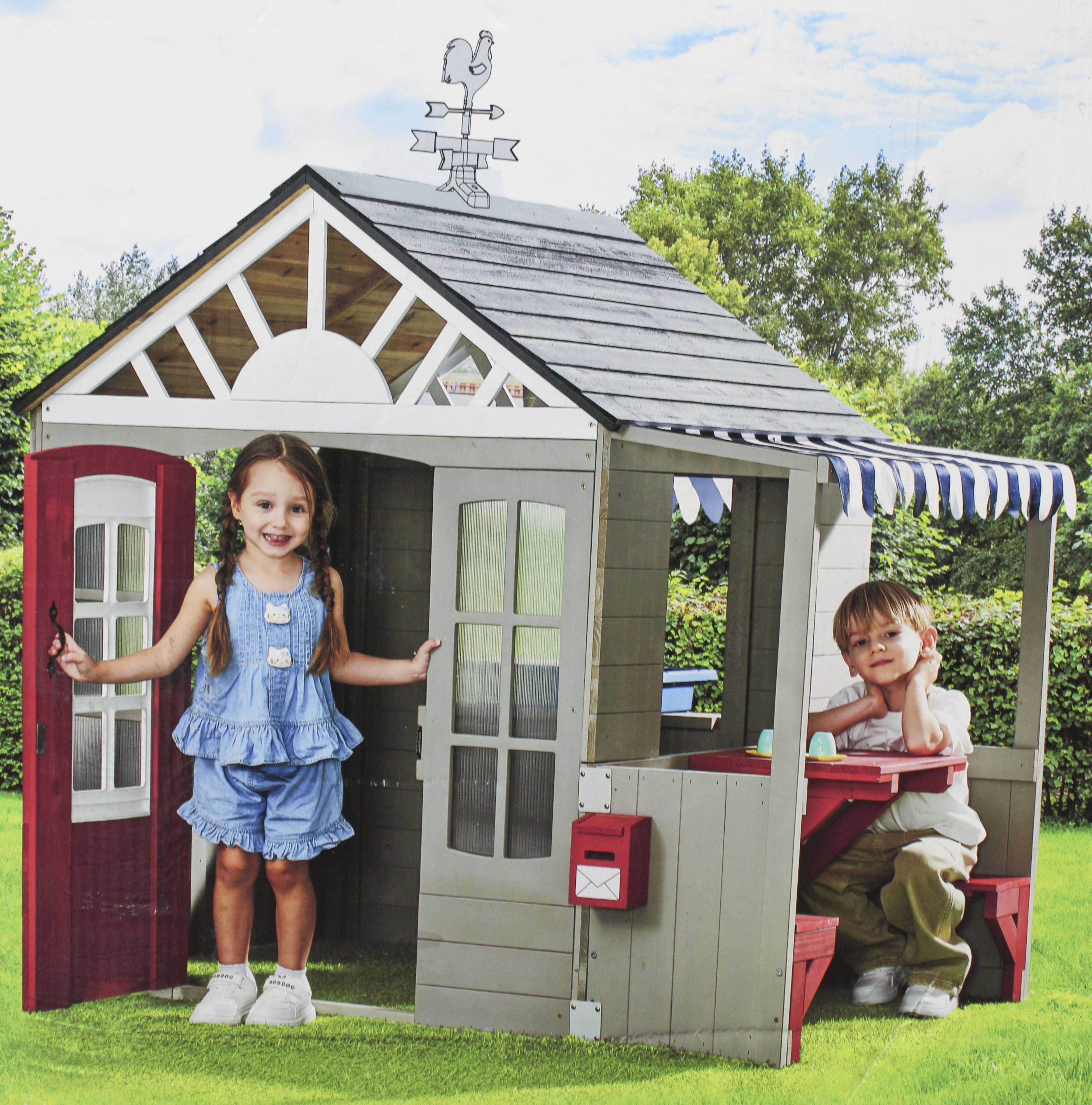 DELTA CHILDREN DELUXE BACKYARD PLAYHOUSE  45L X 20.6W X 16.4"H