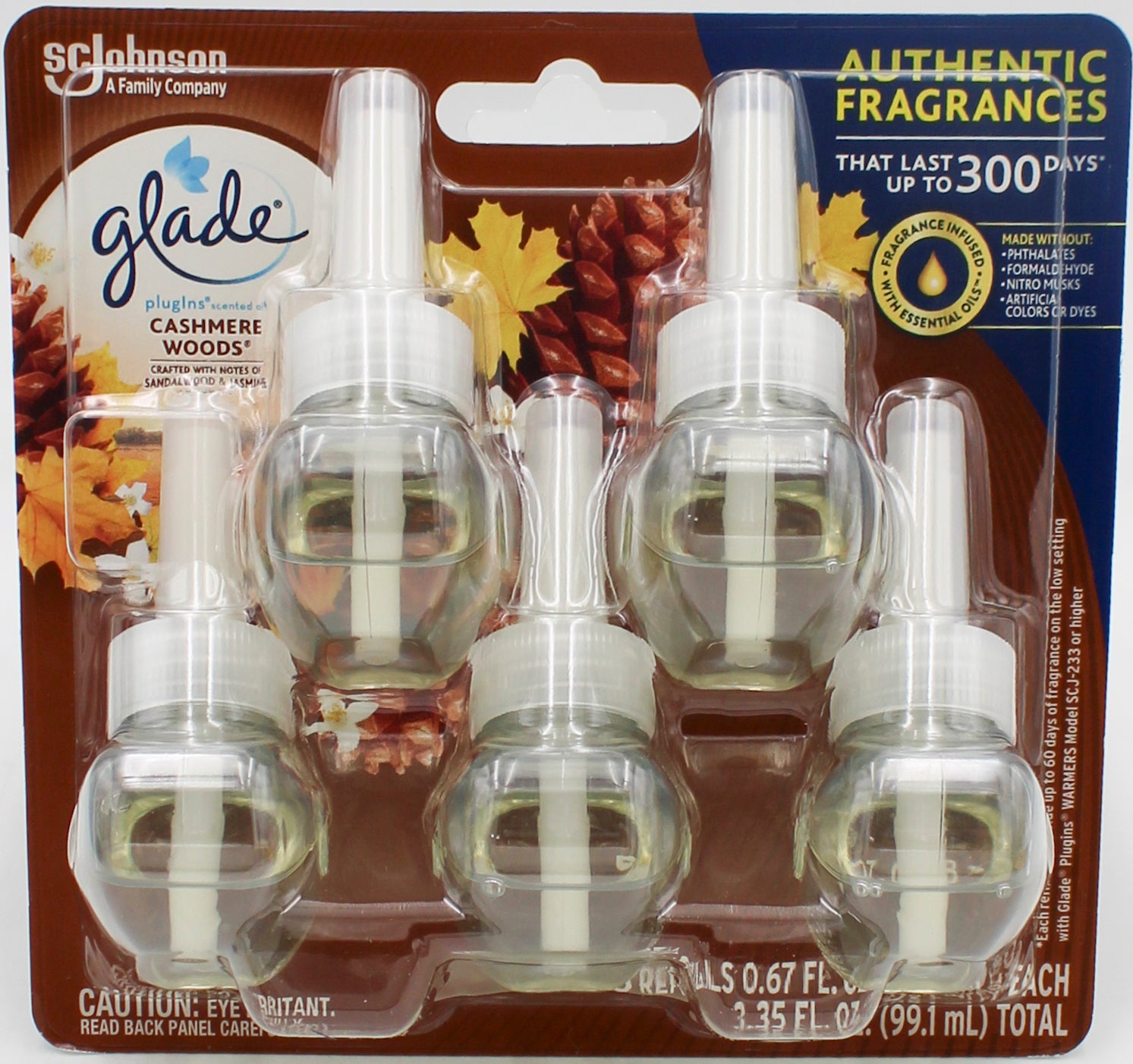 GLADE PLUGINS SCENTED OIL CASHMERE WOODS 5ct 0.67floz US