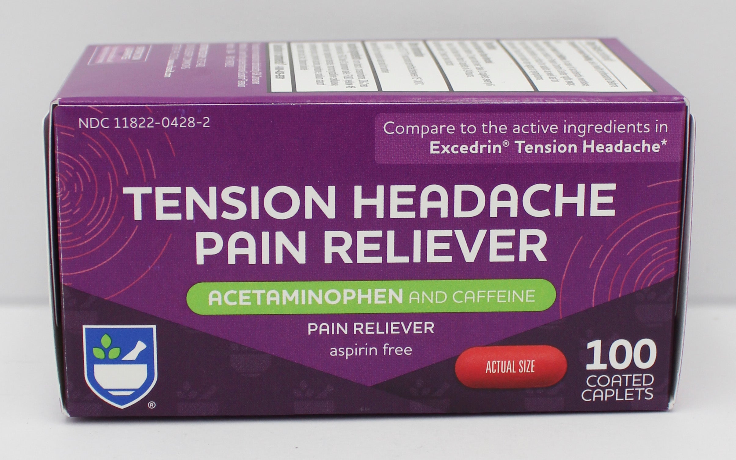 RITE AID TENSION HEADACHE PAIN RELIEVER 100ct EXP 2/15/2028