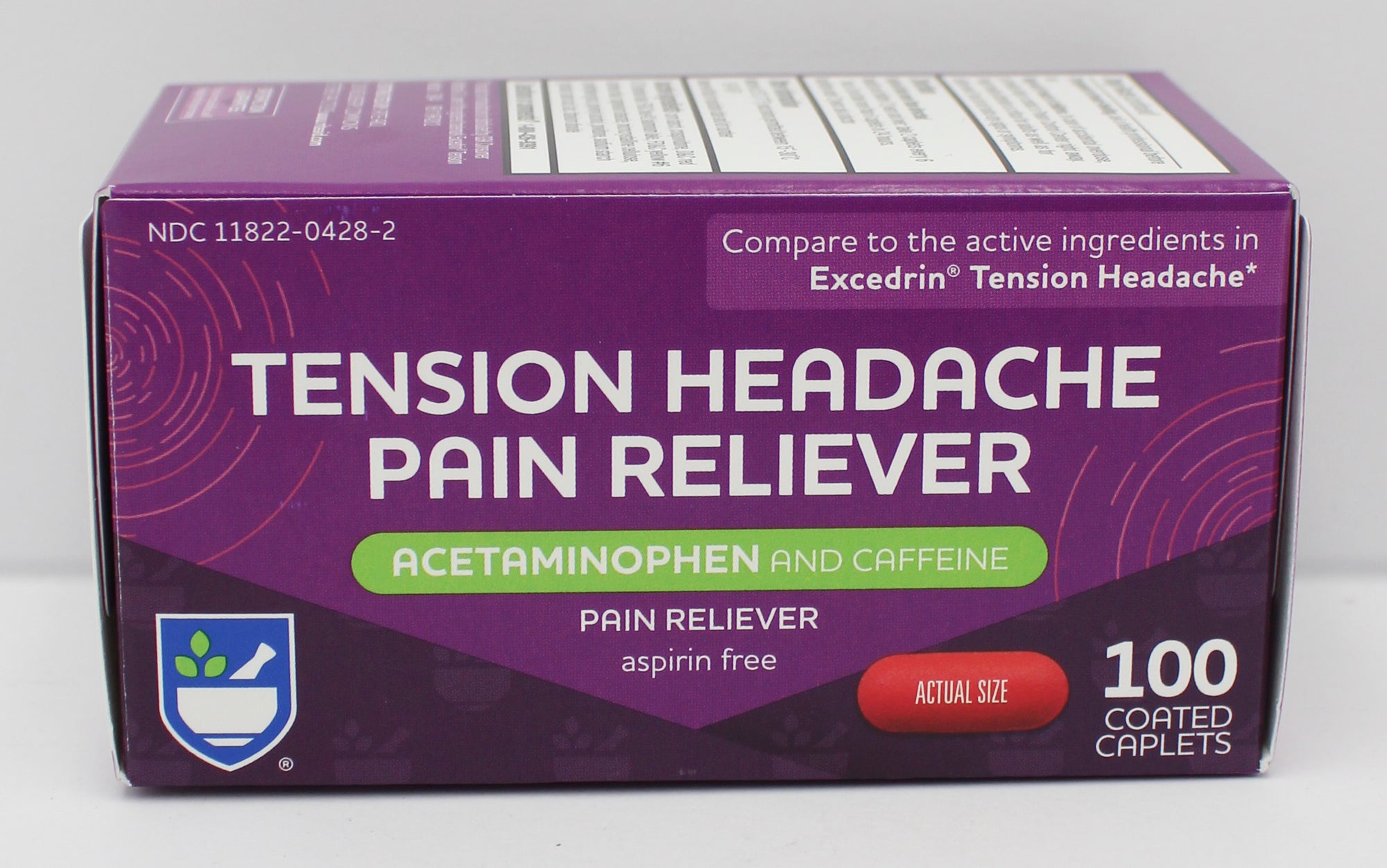 RITE AID TENSION HEADACHE PAIN RELIEVER 100ct EXP 2/15/2028