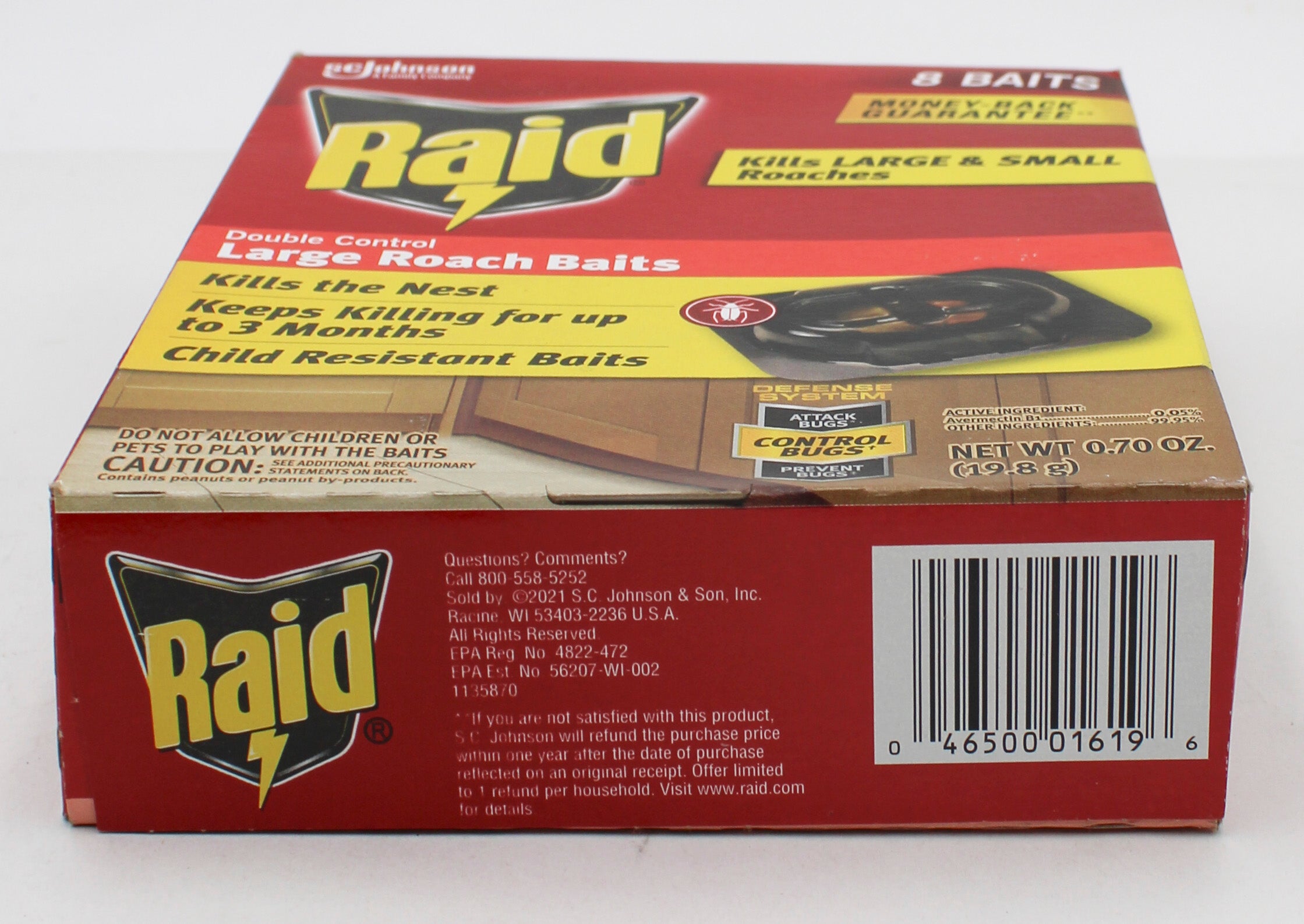 Raid Large Roach Baits 8ct 0.70oz Wholesale Pack