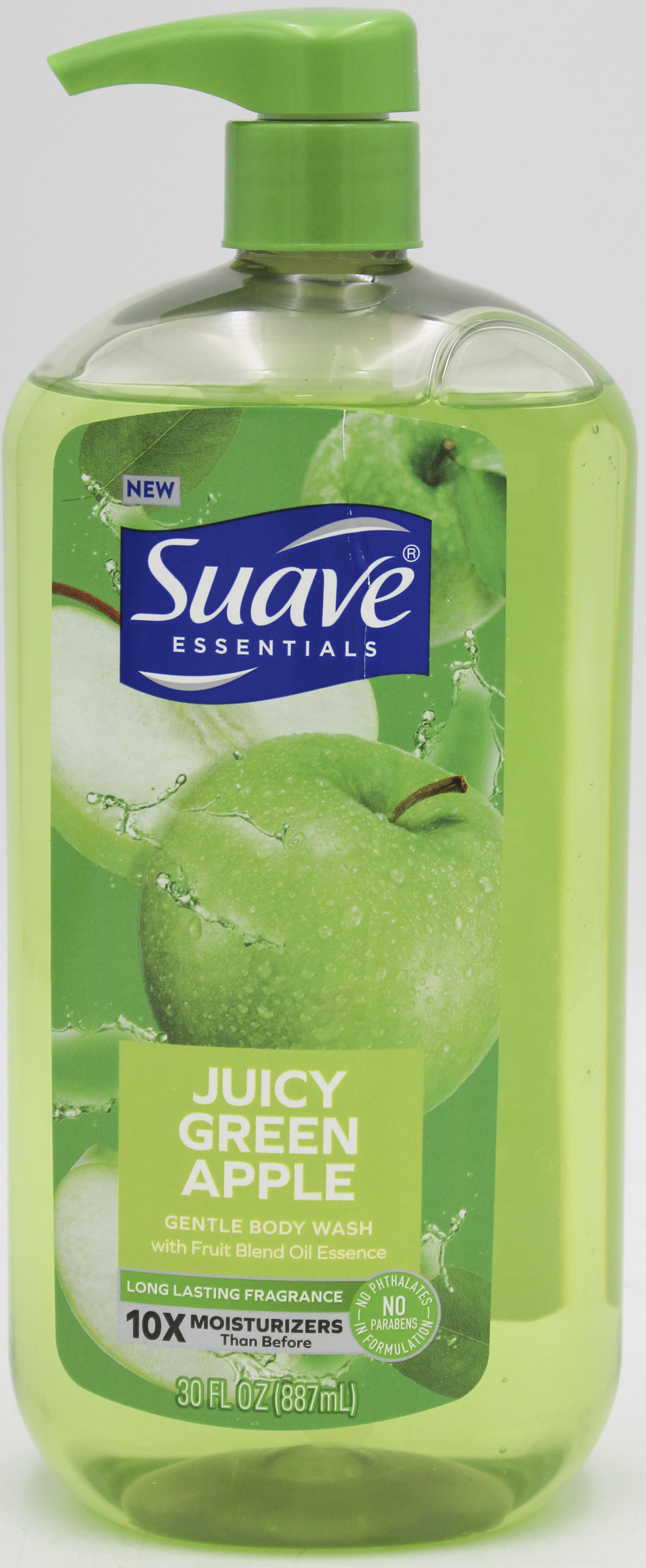 SUAVE BODY WASH W/ PUMP JUICY GREEN APPLE 30oz