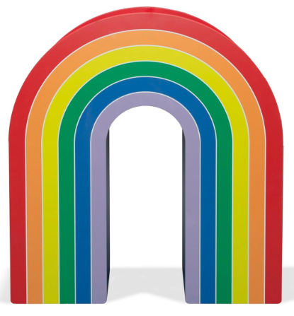 DELTA CHILDREN RAINBOW WOOD BOOKCASE 15.75"D x 31.5"W x 35.5"H