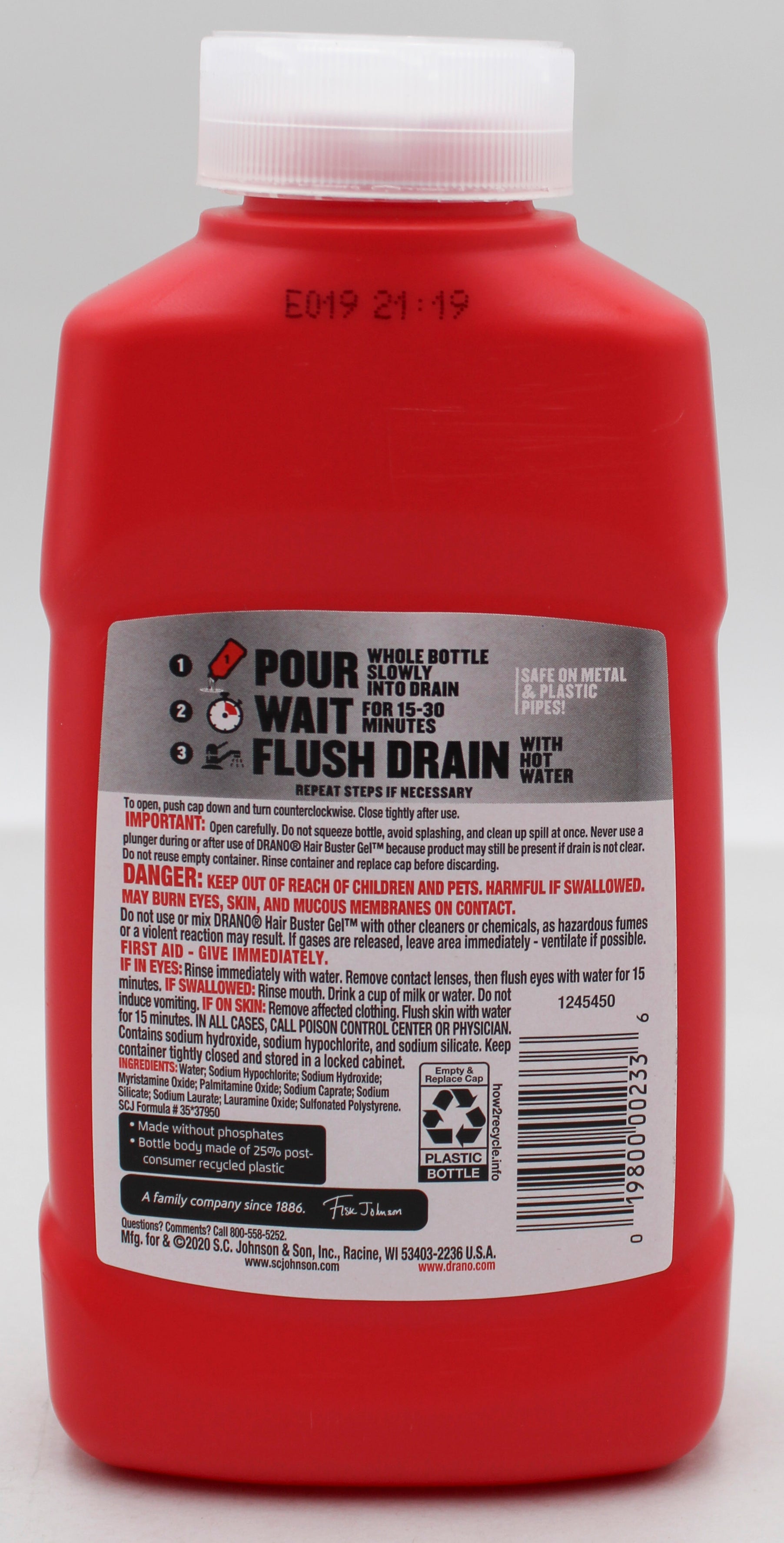 Drano Hair Buster Gel Clog Remover 16oz