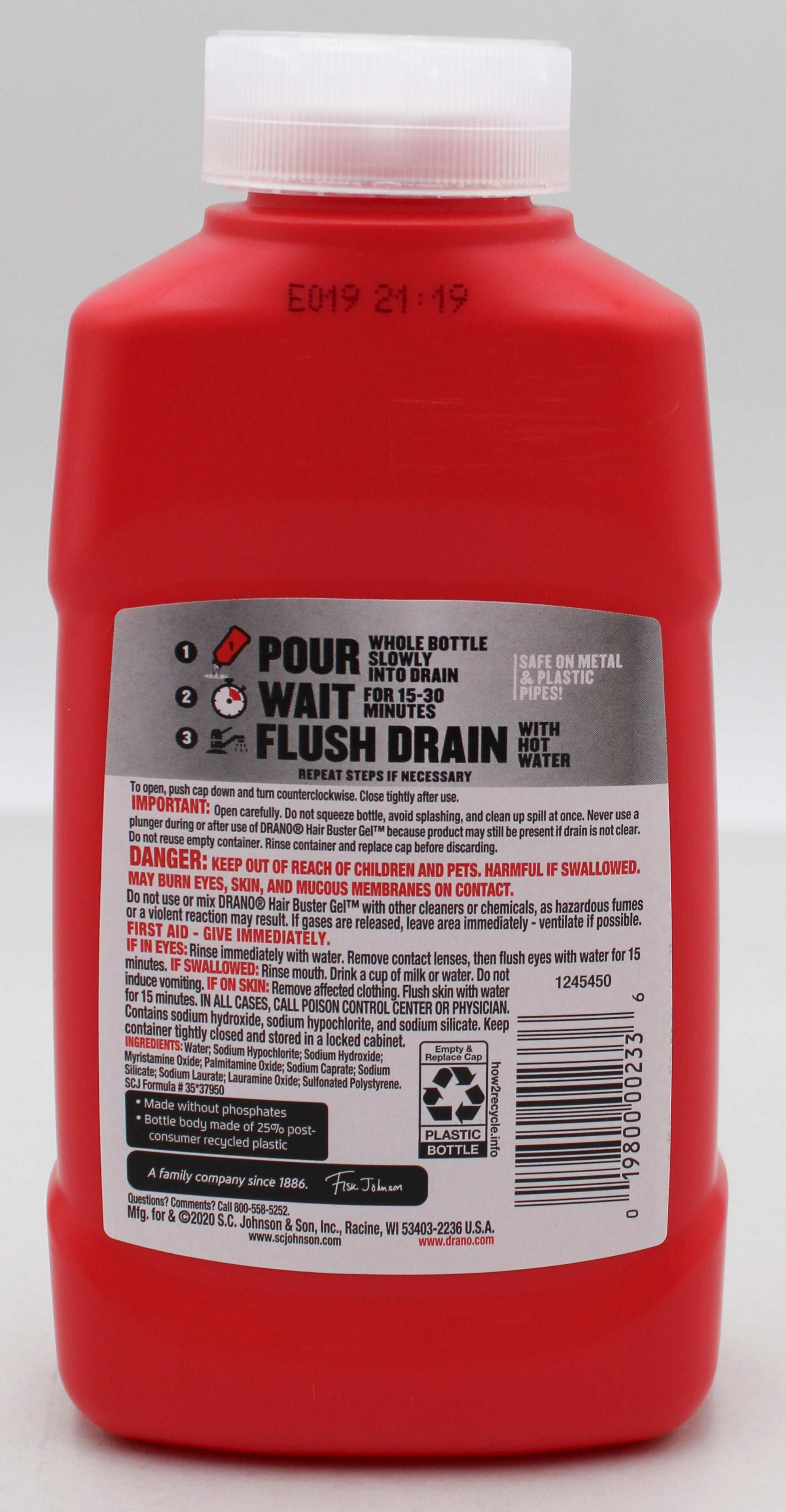 Drano Hair Buster Gel Clog Remover 16oz