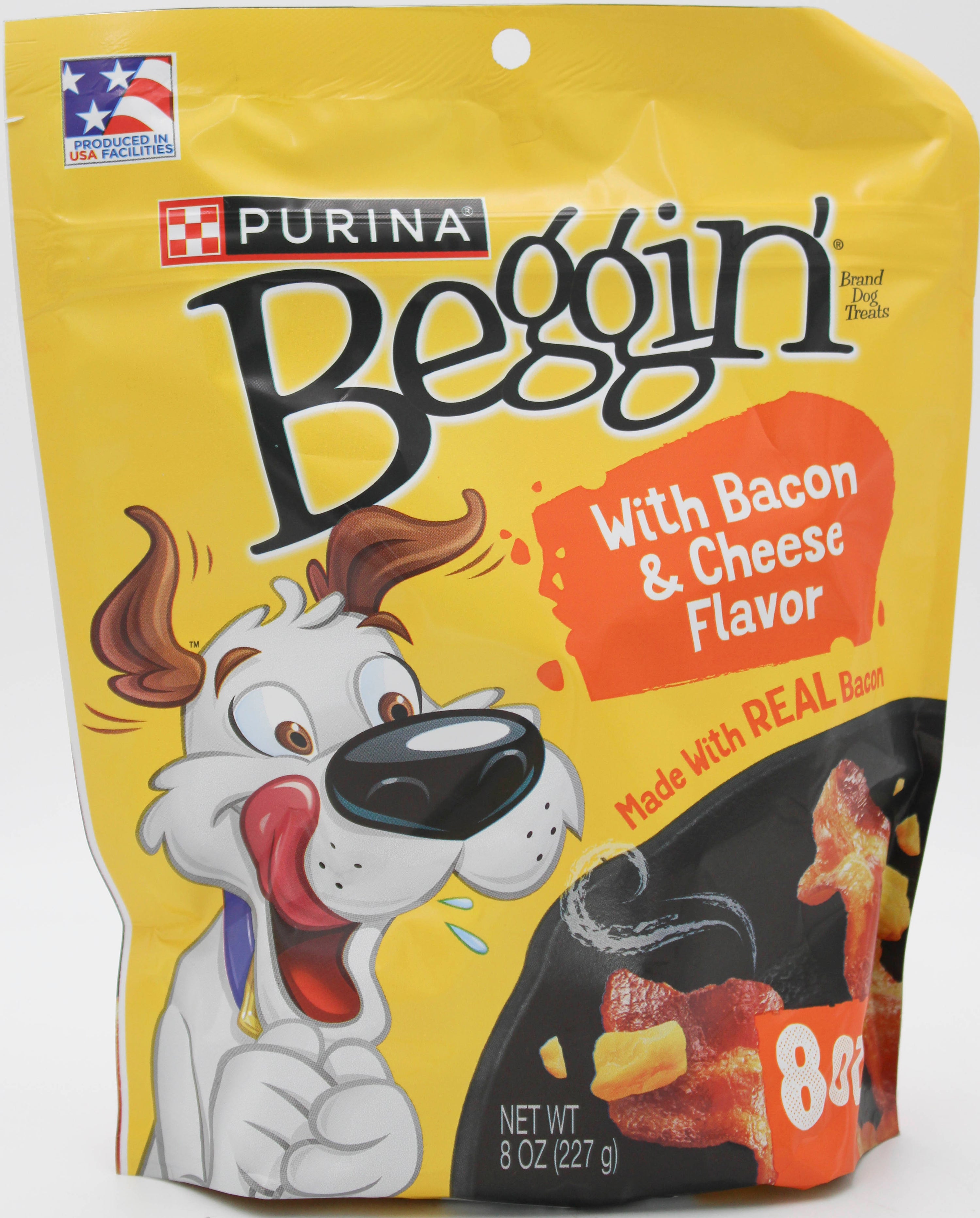 PURINA BEGGIN' BACON & CHEESE DOG TREATS 8oz. Exp 12/31/2025 NI