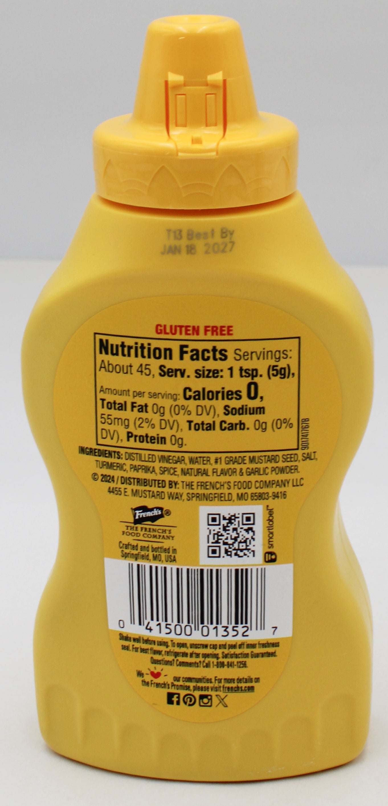 FRENCH YELLOW MUSTARD 8 Oz BB 1/18/27