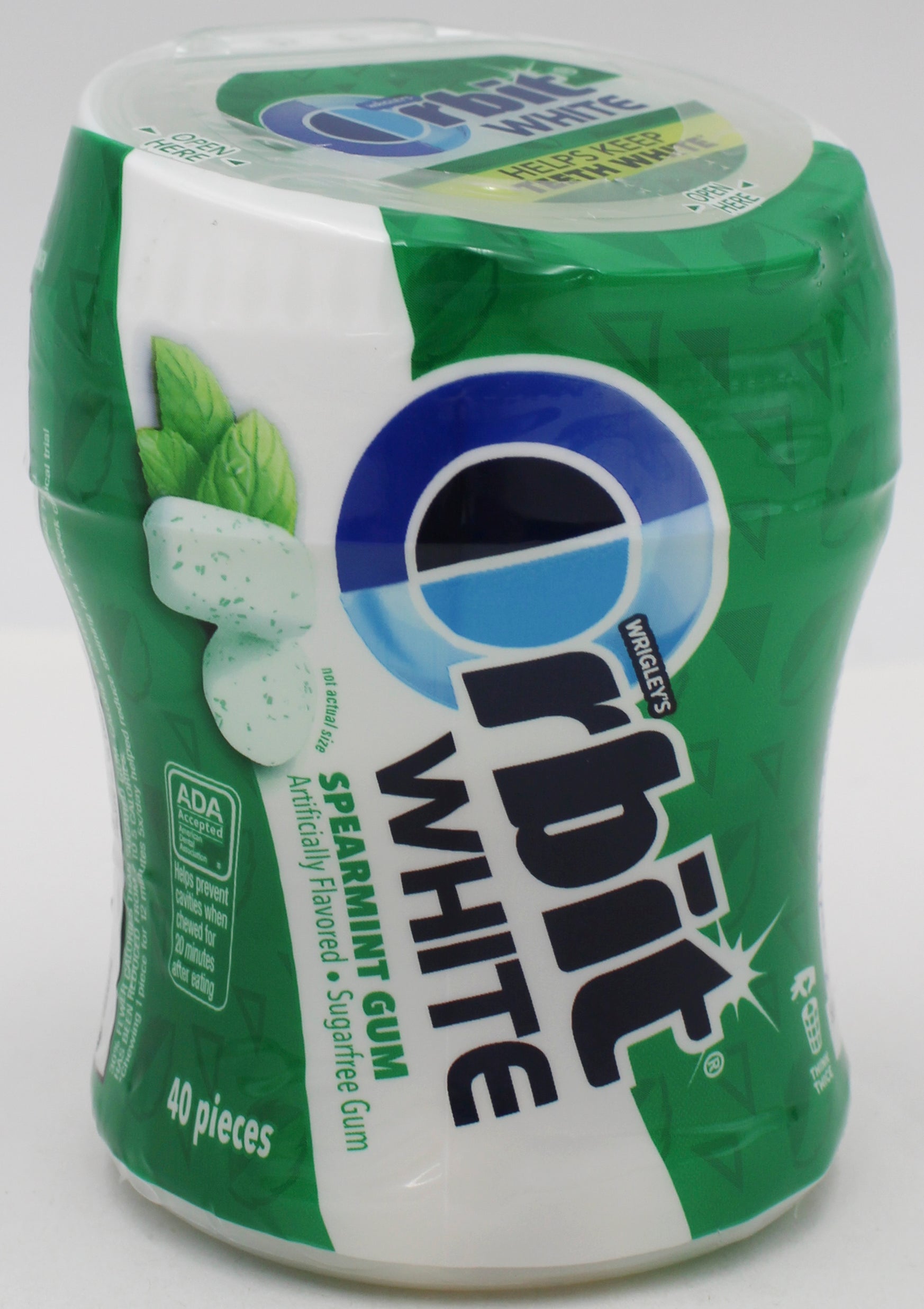 ORBIT GUM SOFT CHEW WHITE SPEARMINT BOTTLE 40ct BB 7/8/2026