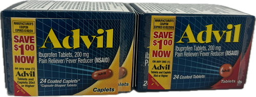 ADVIL TABLETS/CAPLETS ASSORTED  EXP 10/31/25  ( SAVE$1.00 NOW COUPON EXP7/2/24)  NI