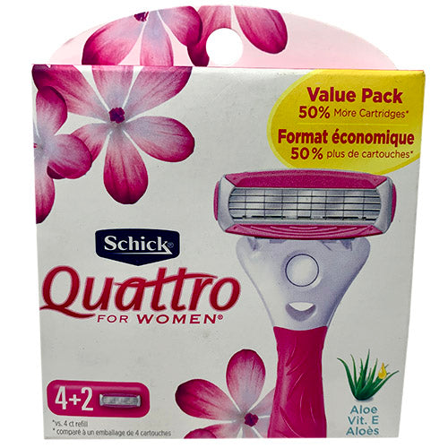 SP SCHICK QUATTRO CARTDGE REFLL 6CT