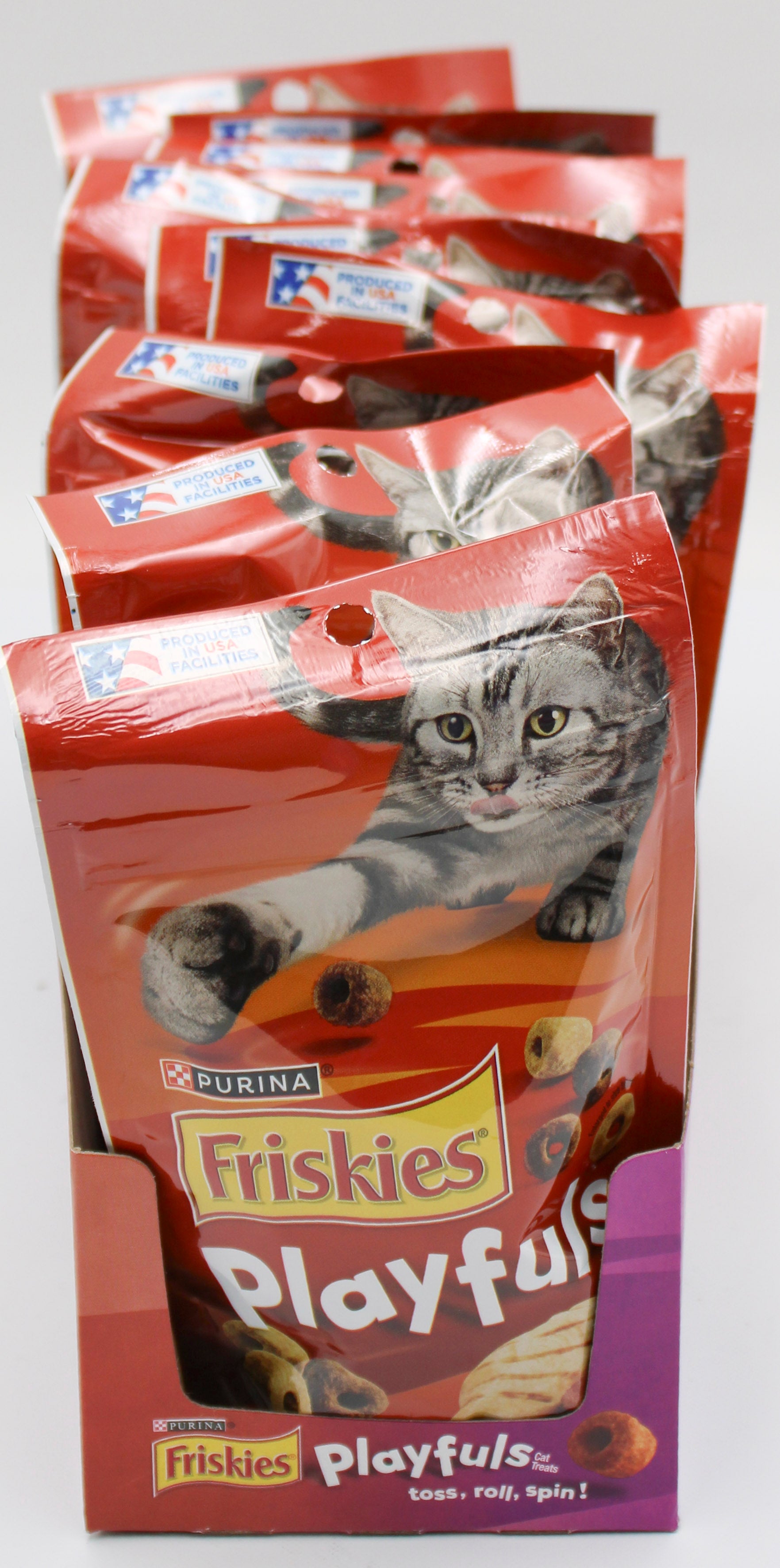 PURINA FRISKIES PLAYFULS CHICKEN & LIVER CAT TREATS 2.1oz. BB 2/28/27 NI