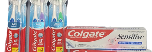 COLGATE TOOPASTE SENSITIVE 6oz  & T/BRUSH-SOFT 36CT EXP 8/31/24 DISPLAY /NI