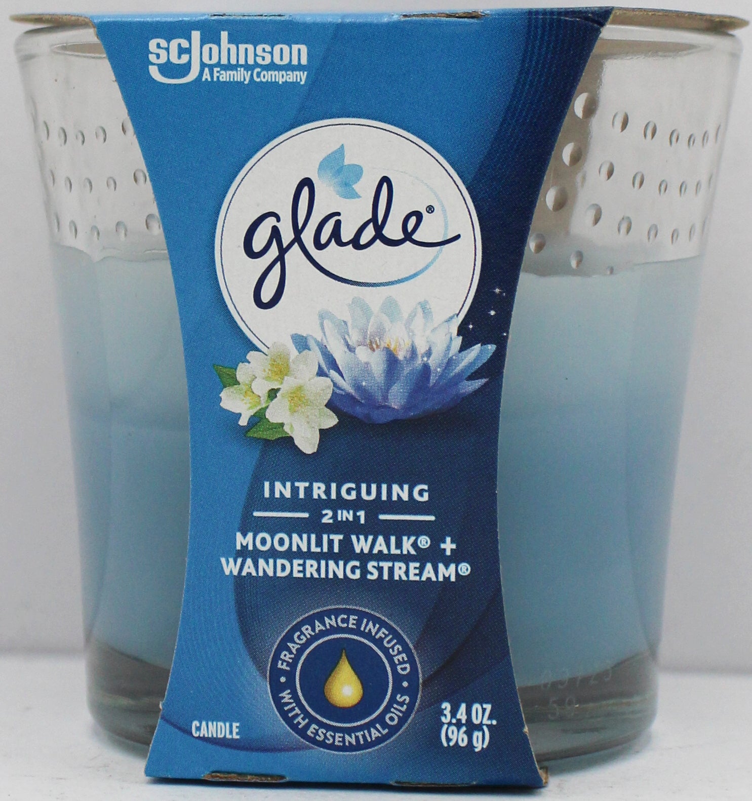GLADE 2-IN-1 CANDLE MOONLIT WALK + WANDERING STREAM 3.4oz US
