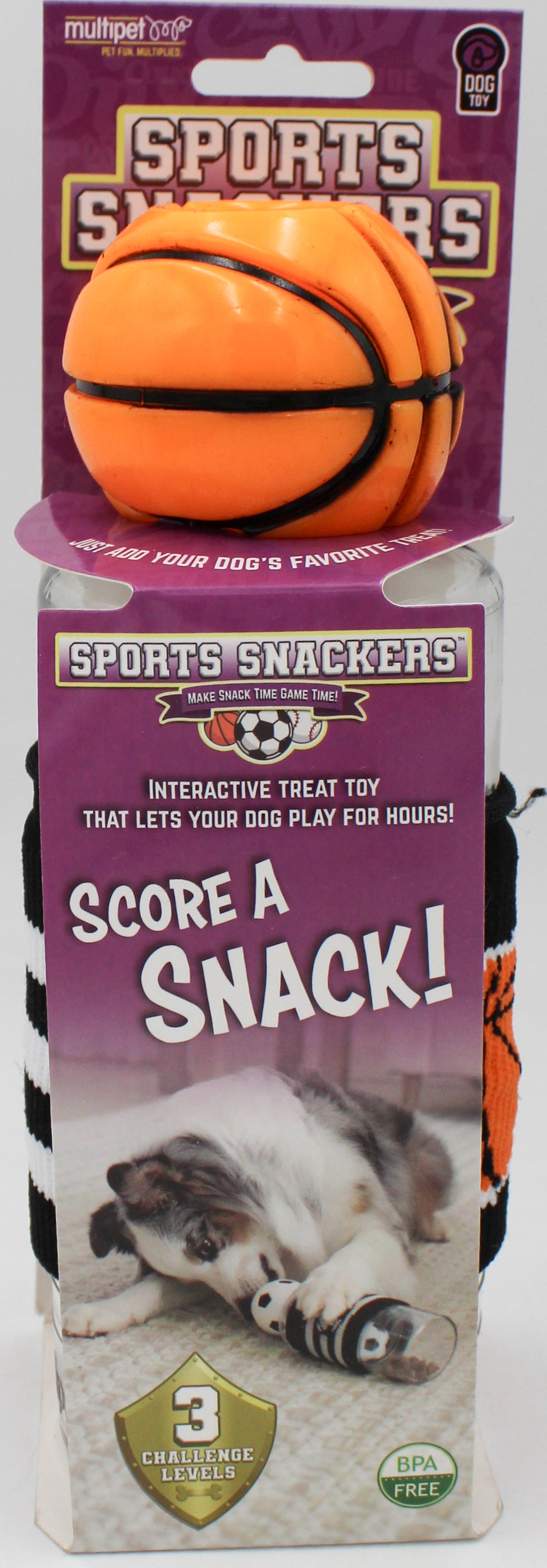 MULTIPET SPORT SNACKER DOG TOY - BASKETBALL