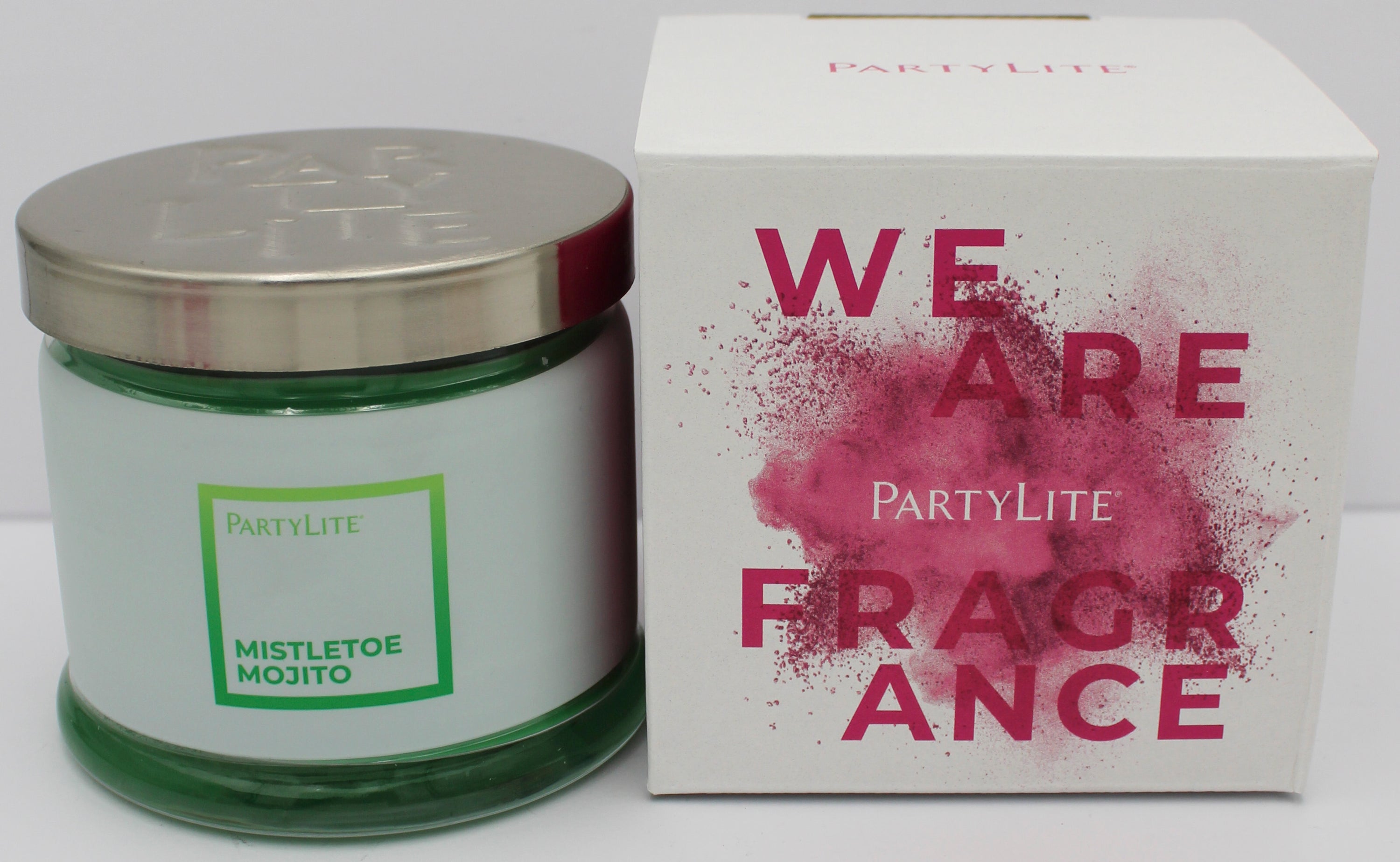PARTYLITE MISTLETOE MOJITO 3-WICK JAR CANDLE 13.2oz