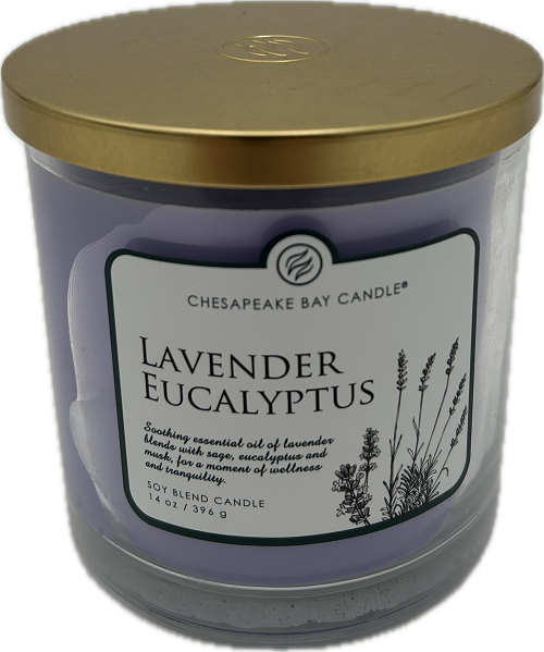 CHESAPEAKE BAY CANDLE LAVENDER EUCALYPTUS 3-WICK JAR 14oz NI