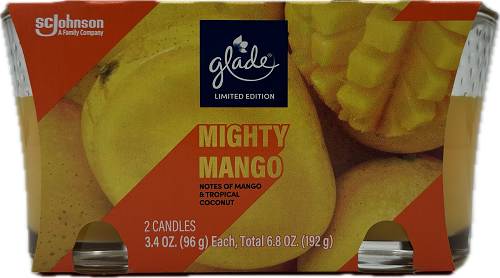 GLADE CANDLE 2CT 3.4oz MIGHTY MANGO     US
