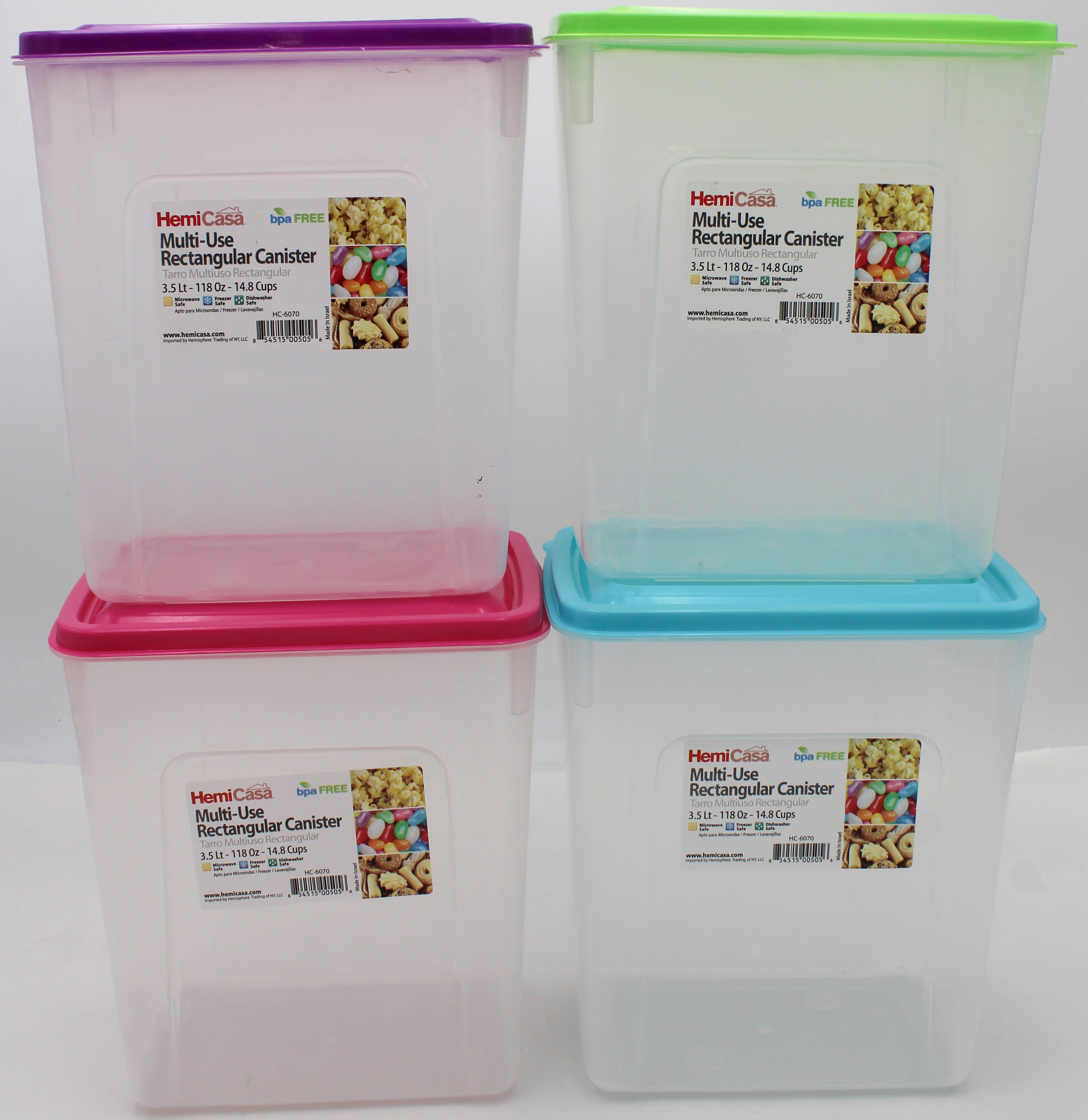 14.6cup CANISTER - ASST COLORS