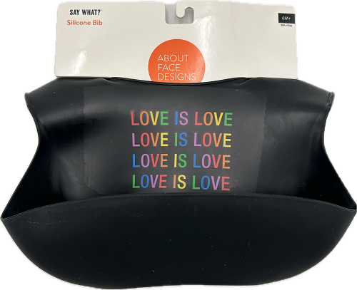 LOVE IS LOVE SILICONE BIB