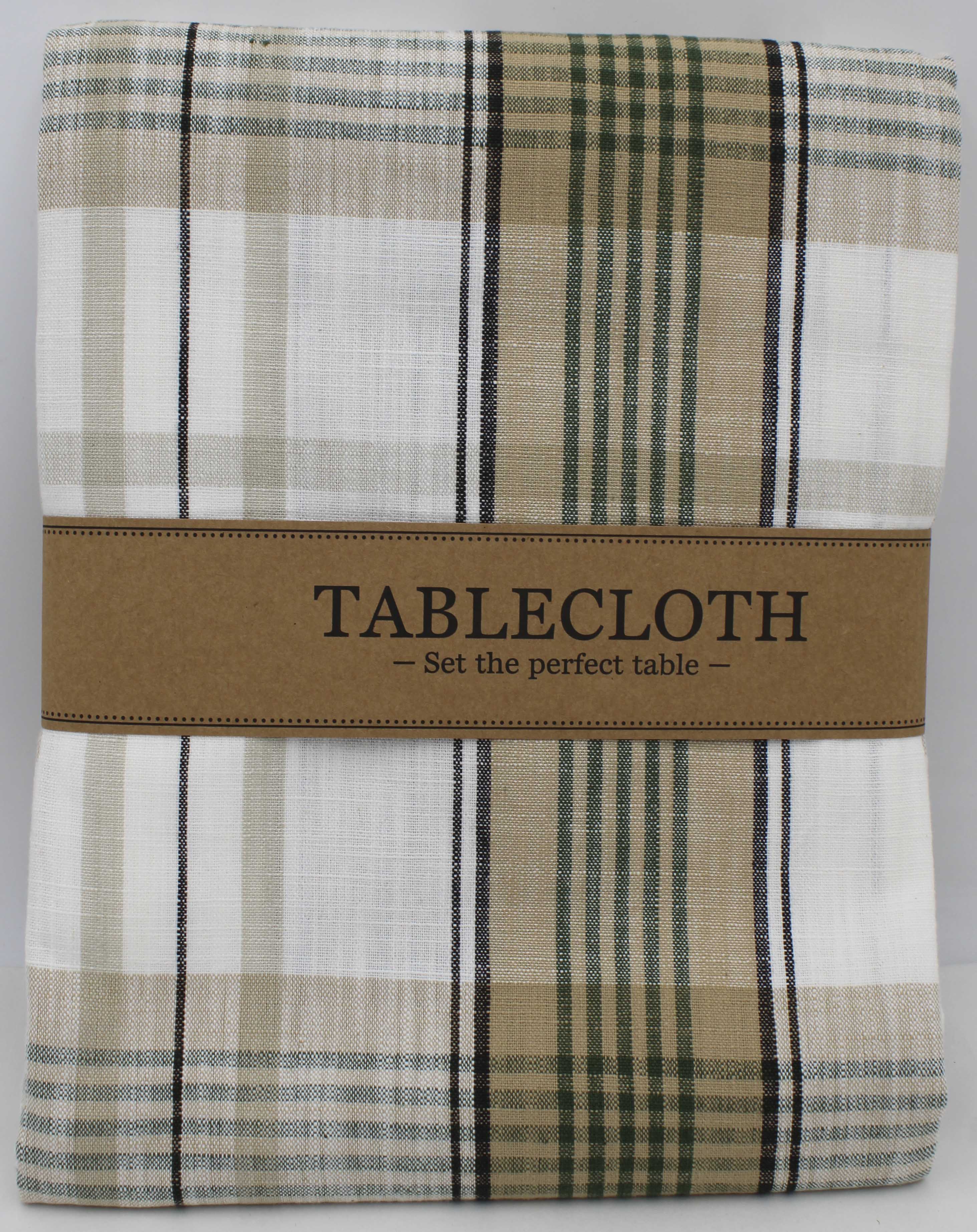 TABLECLOTH -  60 X 84 GREEN HOUSE PLAID