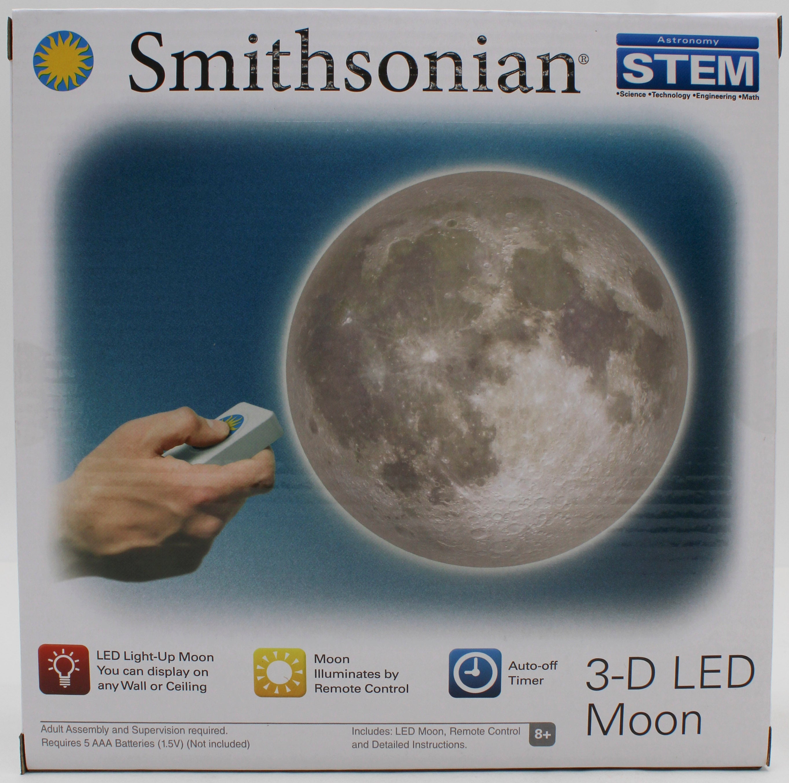 SMITHSONIAN 3-D LED CELESTIAL 7" MOON