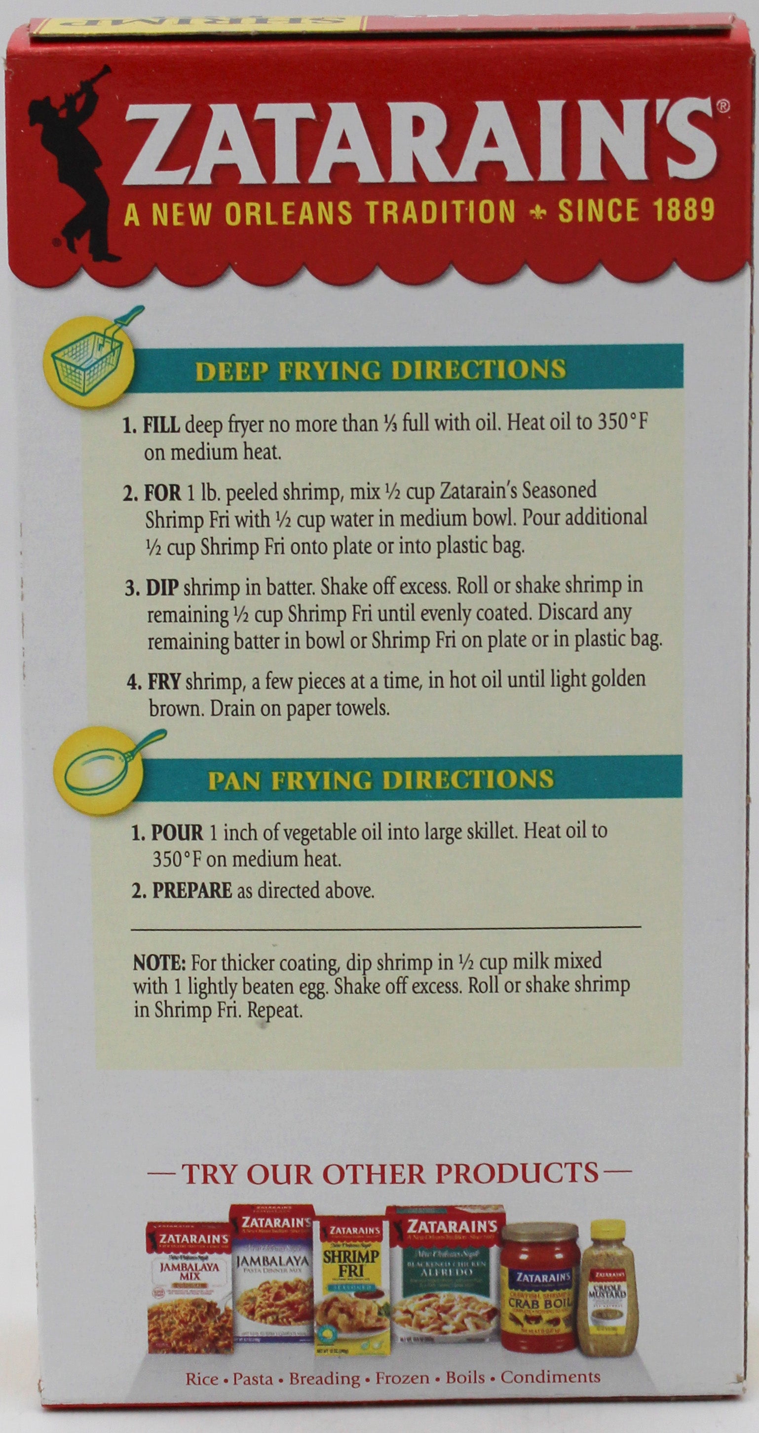 ZATARAIN'S SHRIMP FRI BREADING MIX 12oz BB 9/4/25